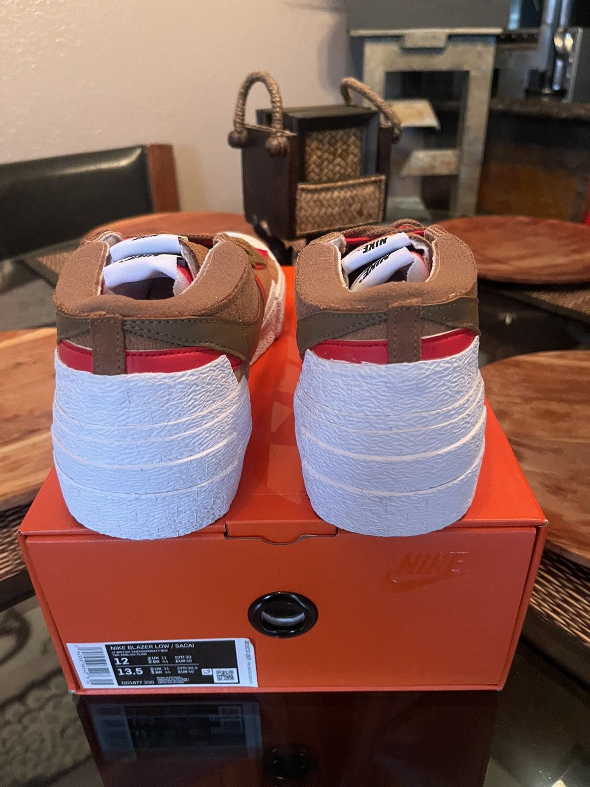 Nike × Sacai Nike x Sacai Blazer Low “British Tan” Size US 12 / EU 45 - 2 Thumbnail