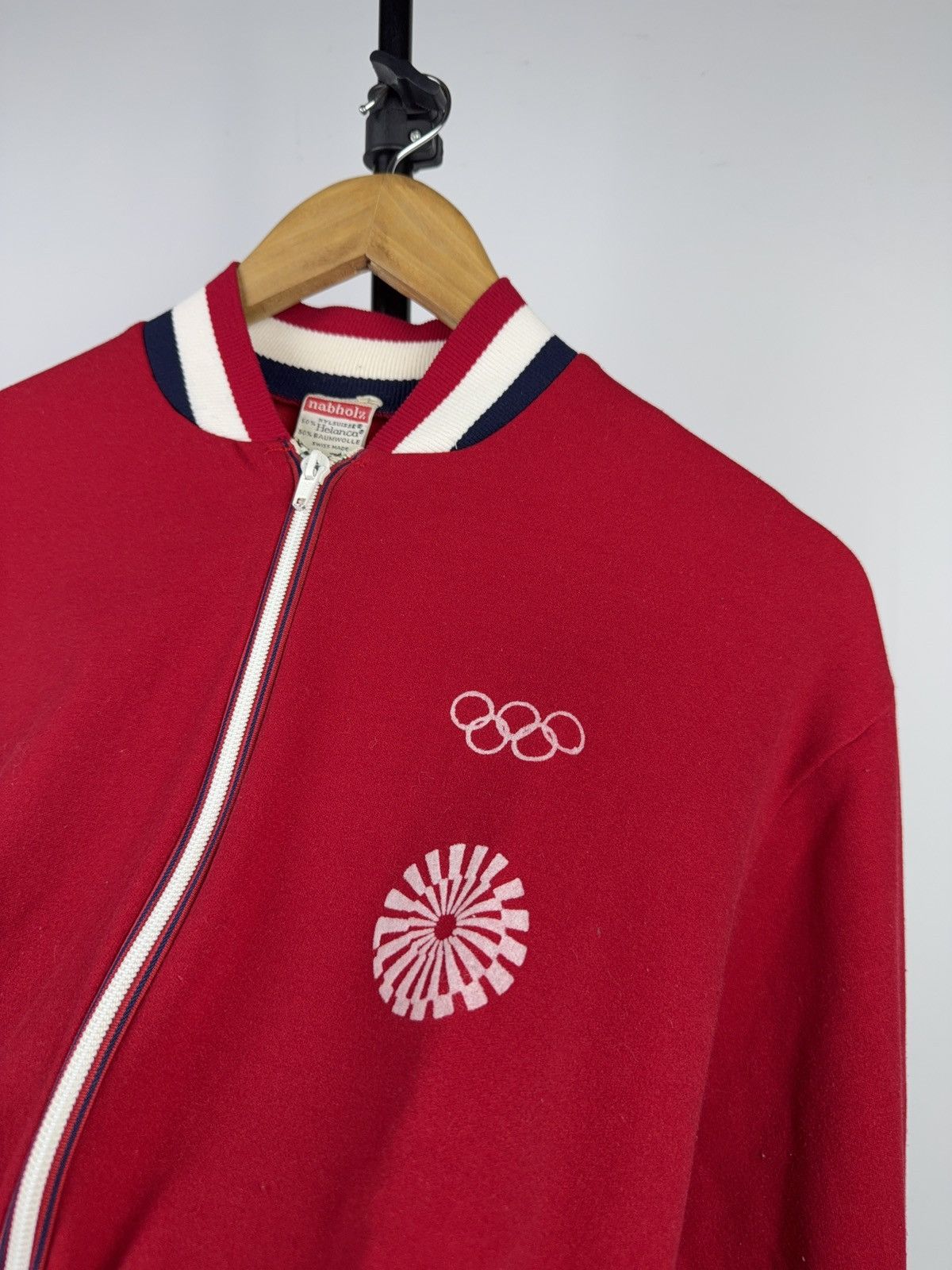 Vintage Vintage 1972 Munich Nabholz Olympic Track Jacket Swiss Made Size US S / EU 44-46 / 1 - 3 Thumbnail
