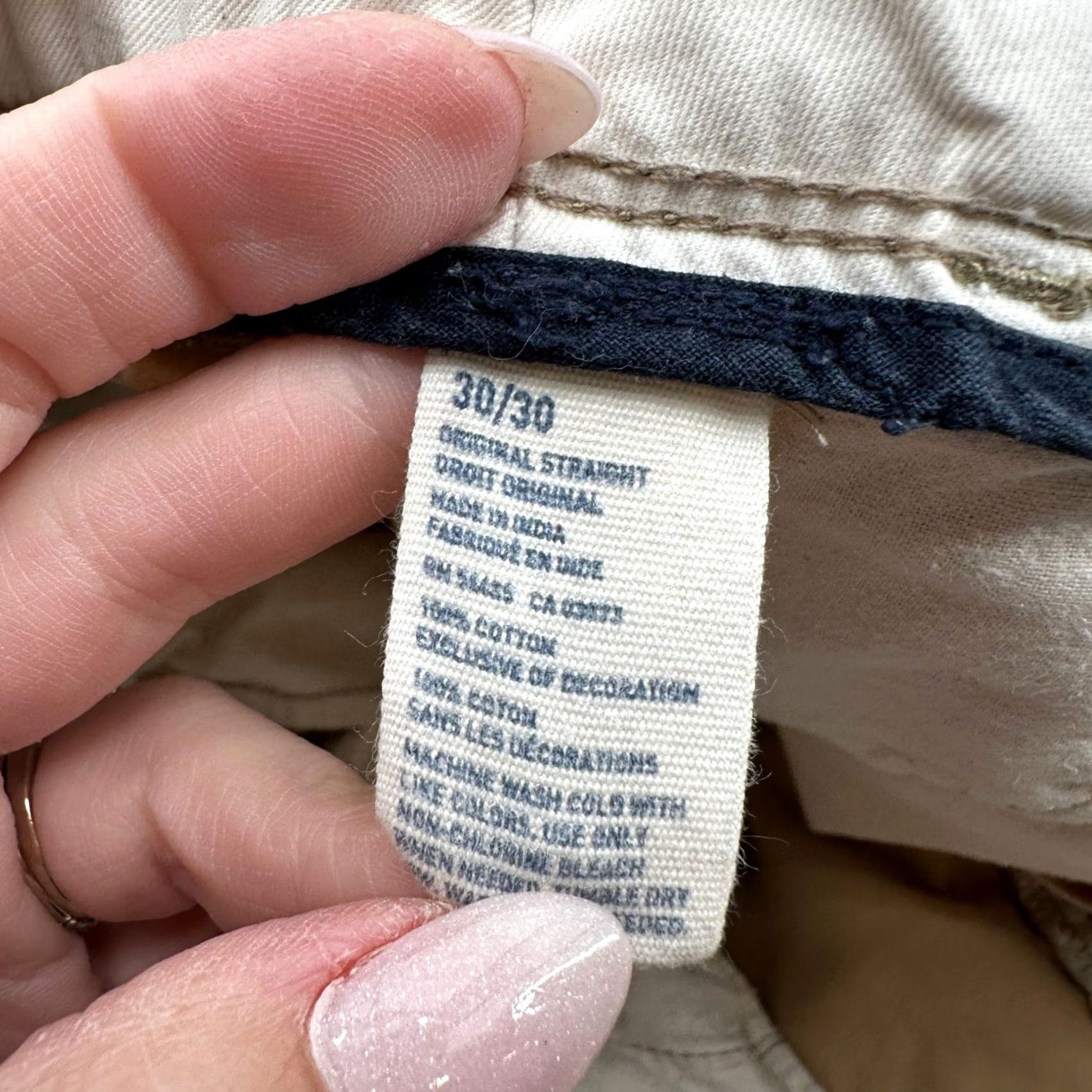 American Eagle Outfitters American Eagle Chino Pants Mens 30x30 Original Straight Cotton Khaki Tan Preppy Size US 30 / EU 46 - 3 Thumbnail