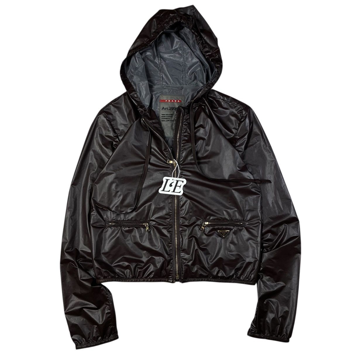 Prada Womens Prada Re-Nylon Full Zip Rain Jacket Size M Size M / US 6-8 / IT 42-44 - 1 Thumbnail