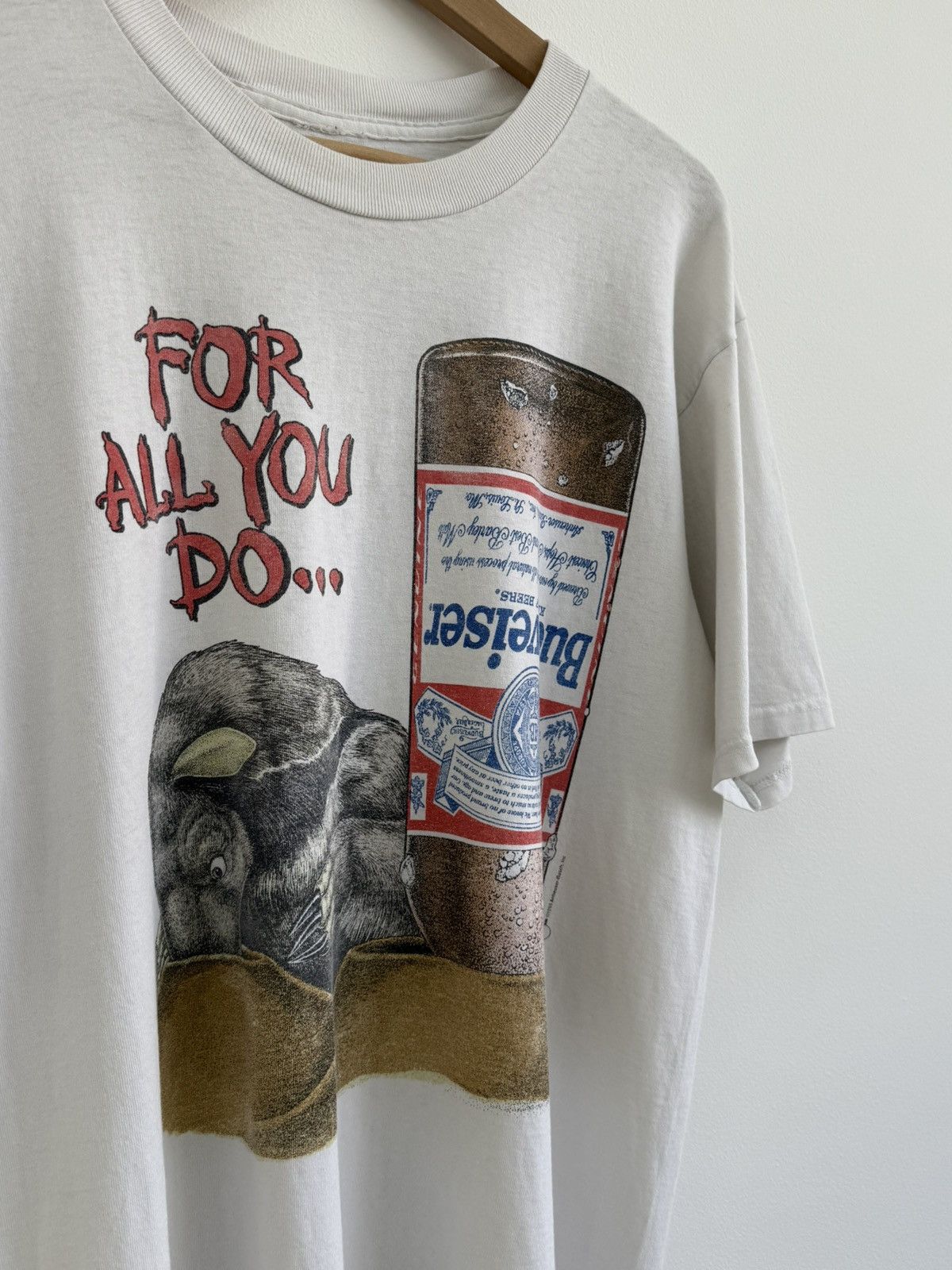 Vintage Vintage 1995 Budwiser Graphic T-Shirt Size US XL / EU 56 / 4 - 3 Thumbnail