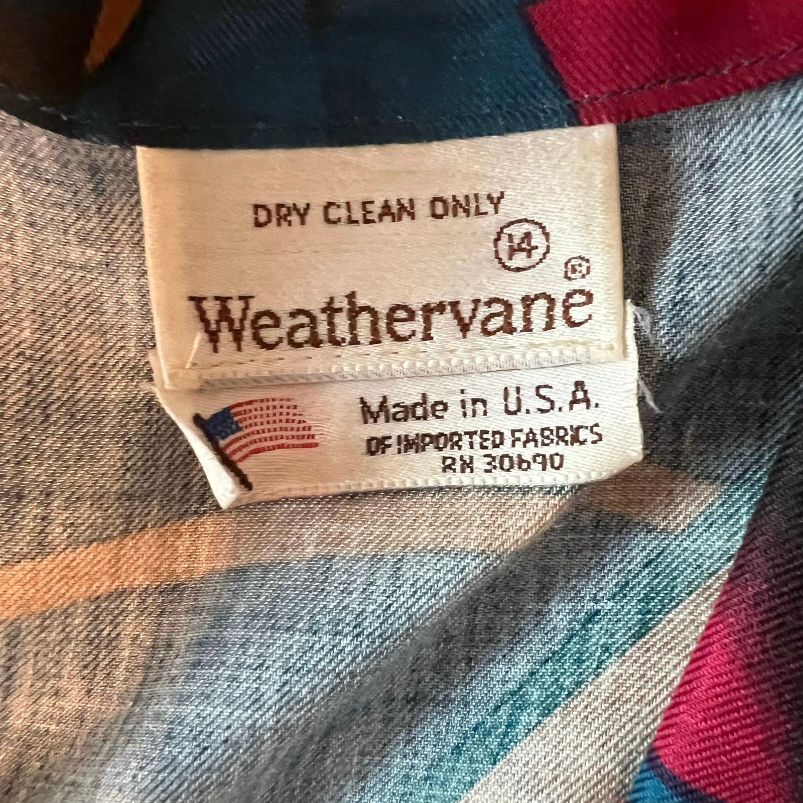 Other Weathervane 70’s-80’s vintage button front blouse size 14 Size XL / US 12-14 / IT 48-50 - 6 Thumbnail