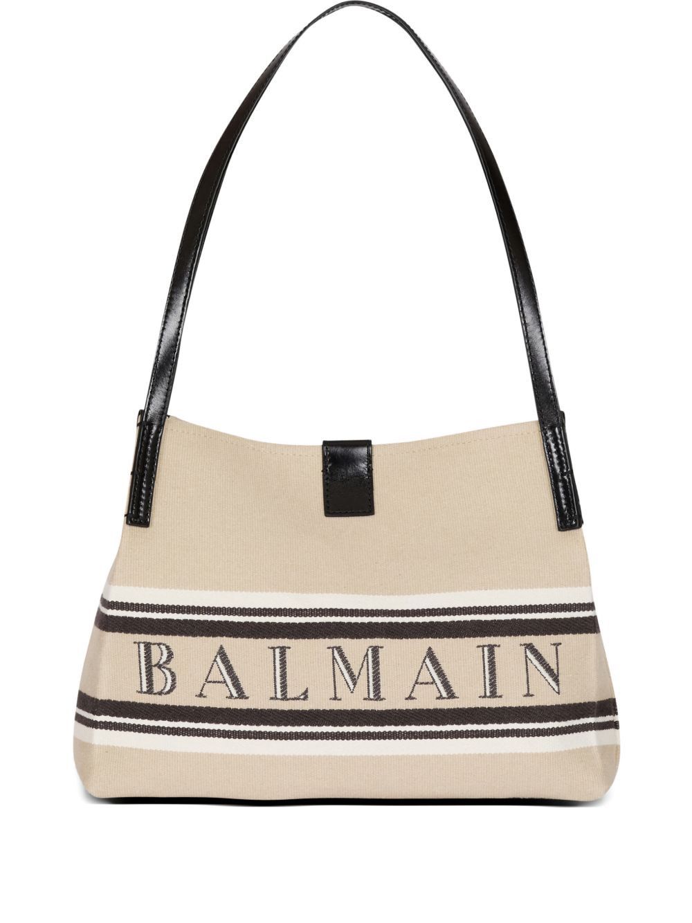 Balmain RELEASE SMALL CANVAS AND LEATHER TOTE Size ONE SIZE - 1 Thumbnail