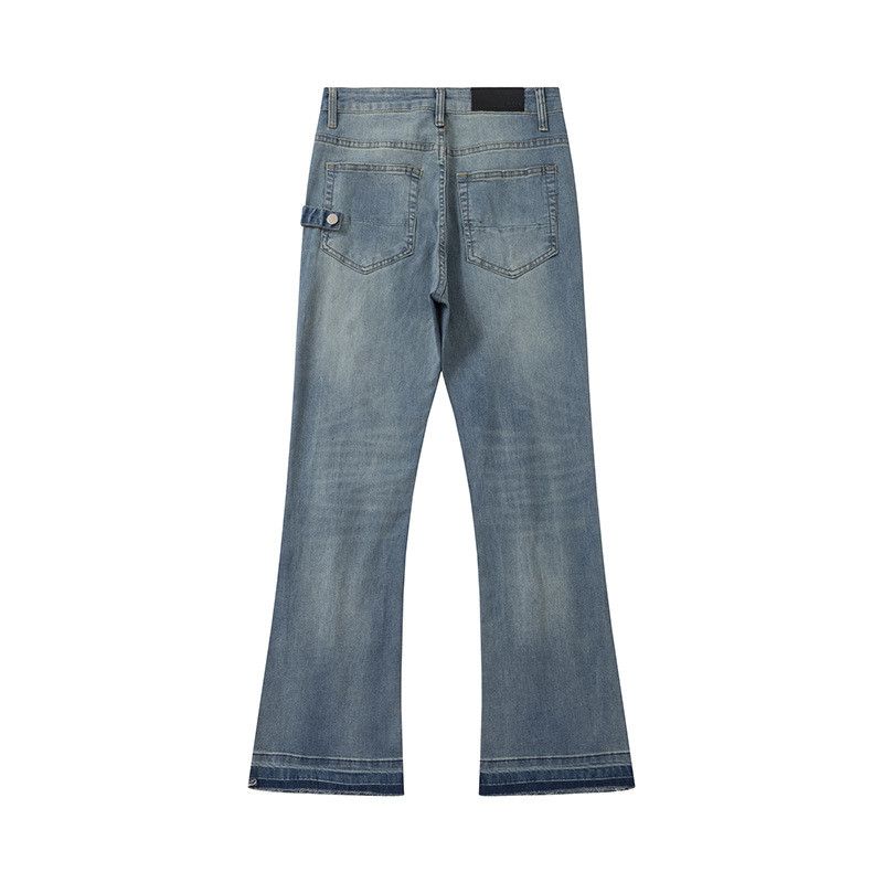 Jean Retro loose-fitting men's distressed casual flared jeans Size US 32 / EU 48 - 2 Thumbnail
