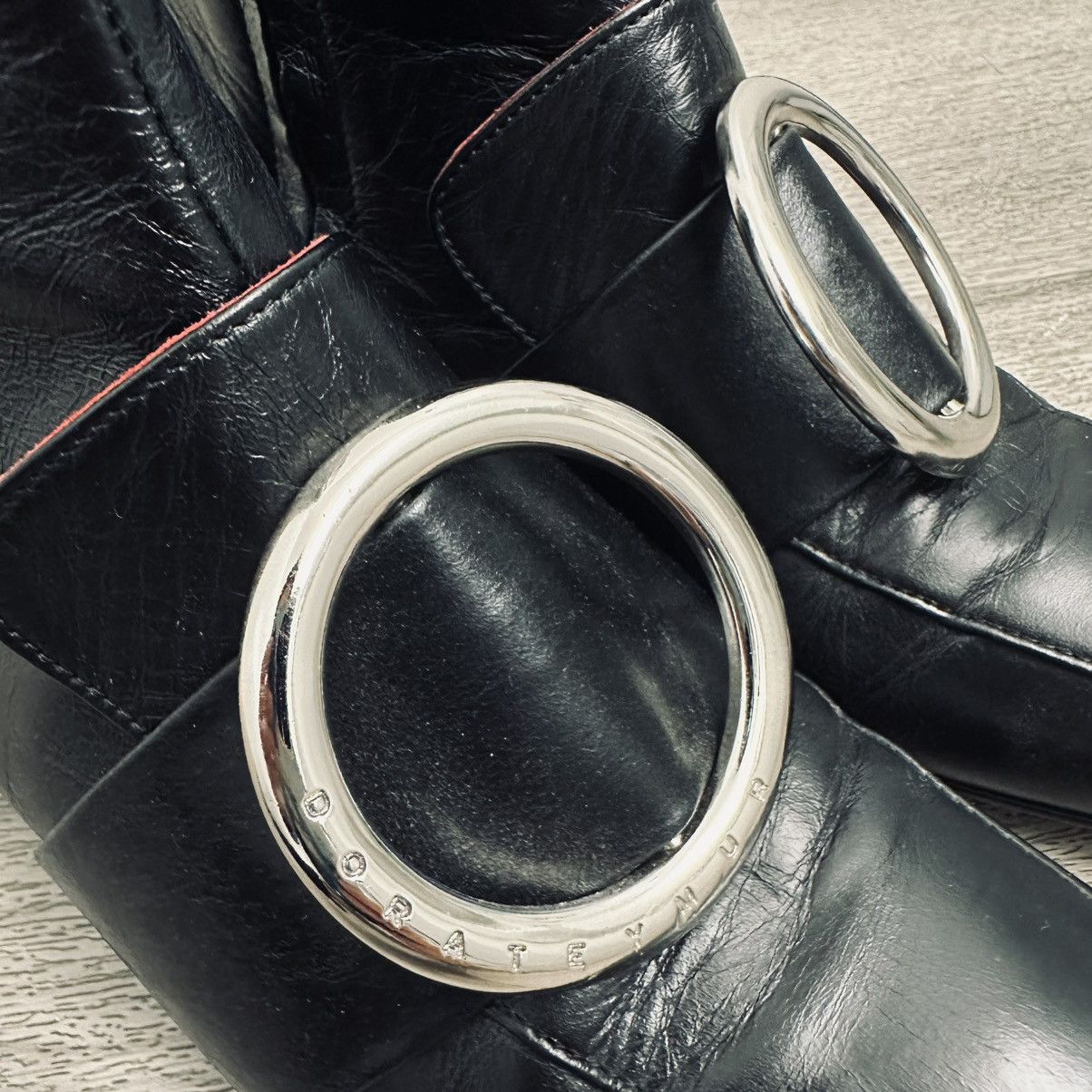 DORA TEYMUR Dorateymur Biturbo Boots in Black New Vintage Leather Size US 6.5 / IT 36.5 - 7 Thumbnail