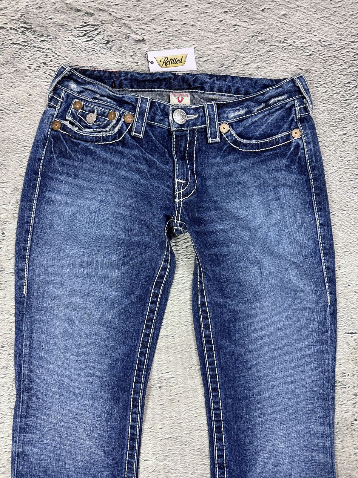 True Religion True Religion blue jeans white thick stitching Billy Size 30" / US 8 / IT 44 - 8 Thumbnail