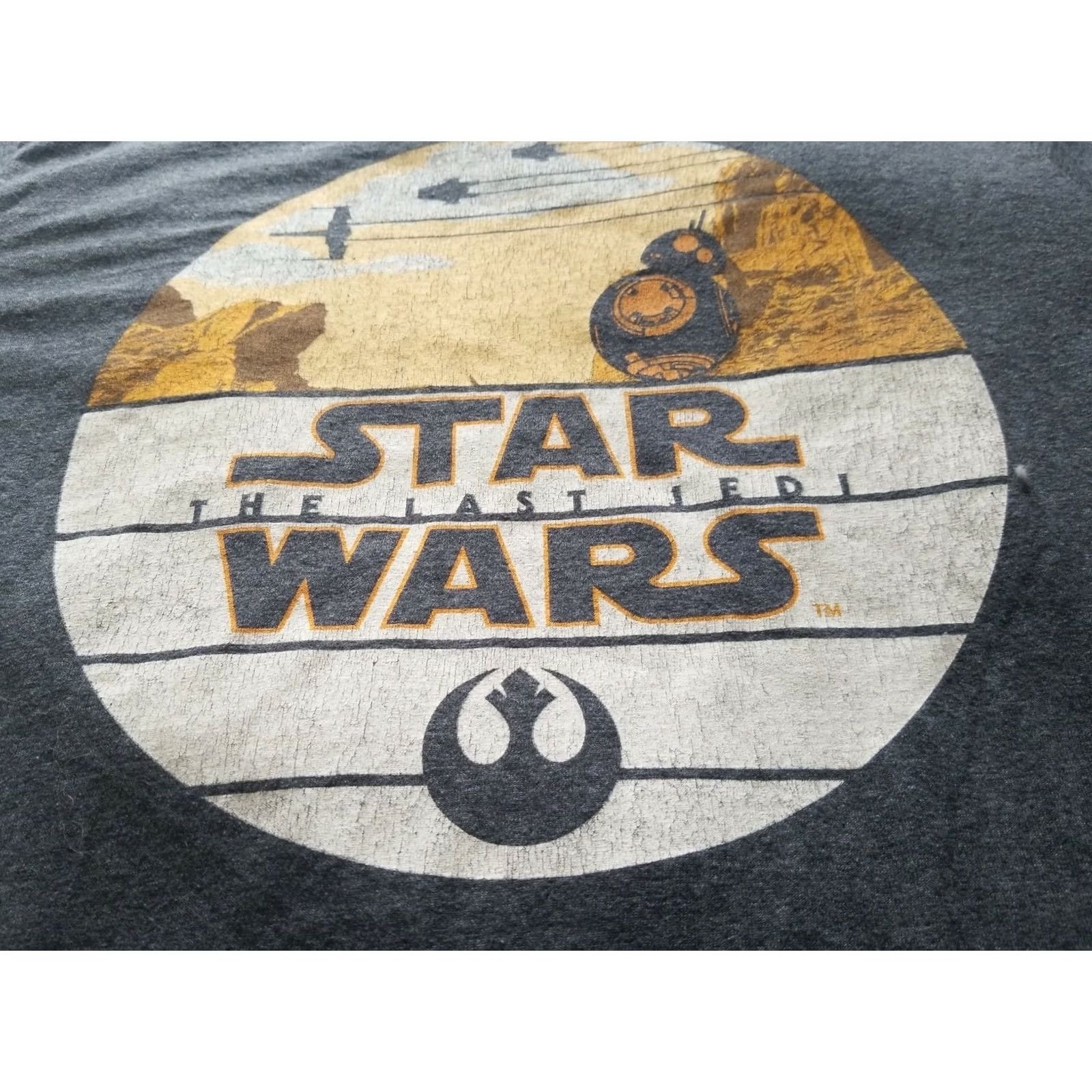 Vintage STAR WARS BB8 THE LAST JEDI Gray Short Sleeve T-Shirt SZ Medium Size US M / EU 48-50 / 2 - 4 Thumbnail