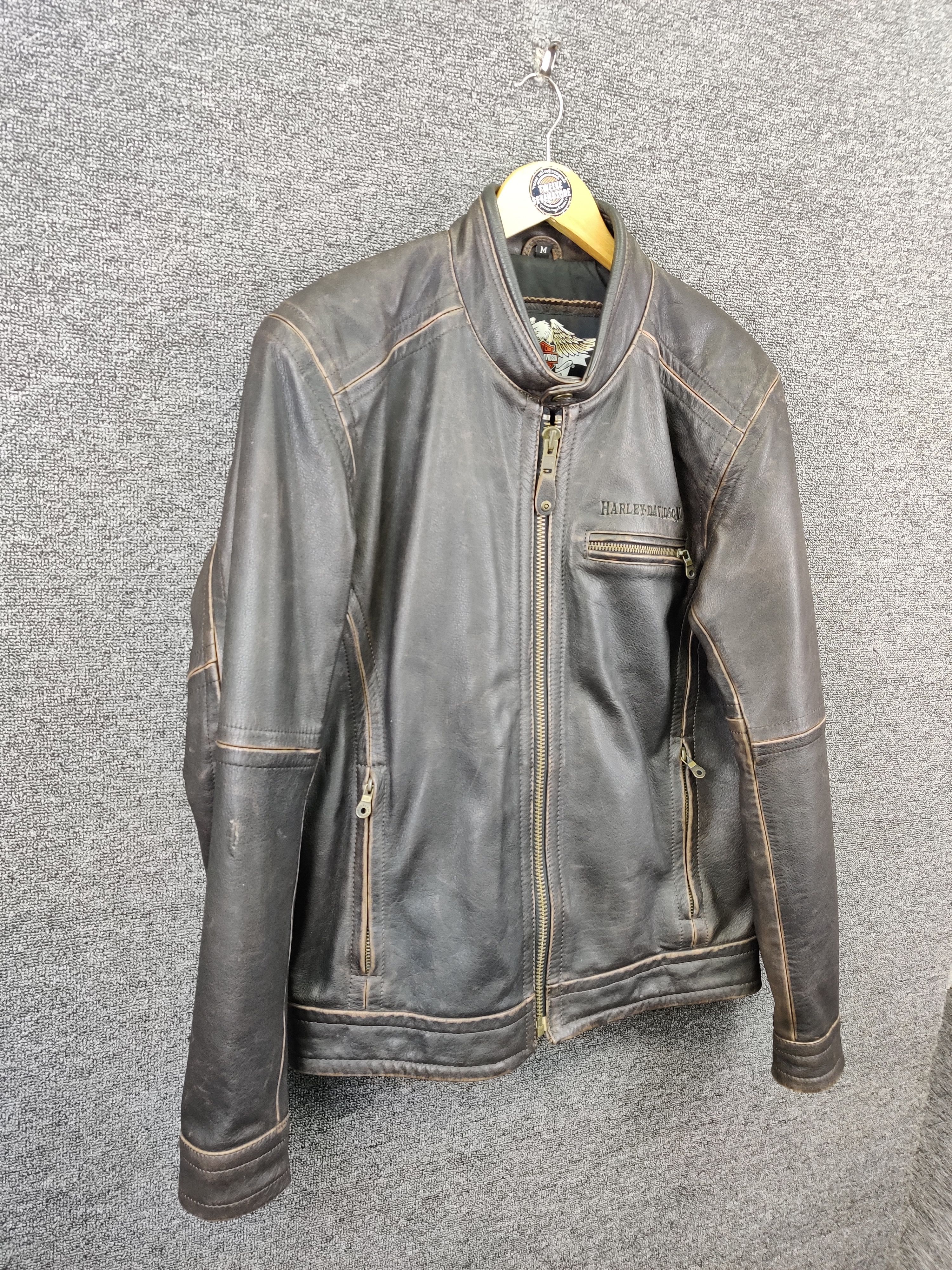 Harley Davidson Nice❗Vintage Harley Davidson Motorcycle Leather Jacket Size US M / EU 48-50 / 2 - 7 Thumbnail