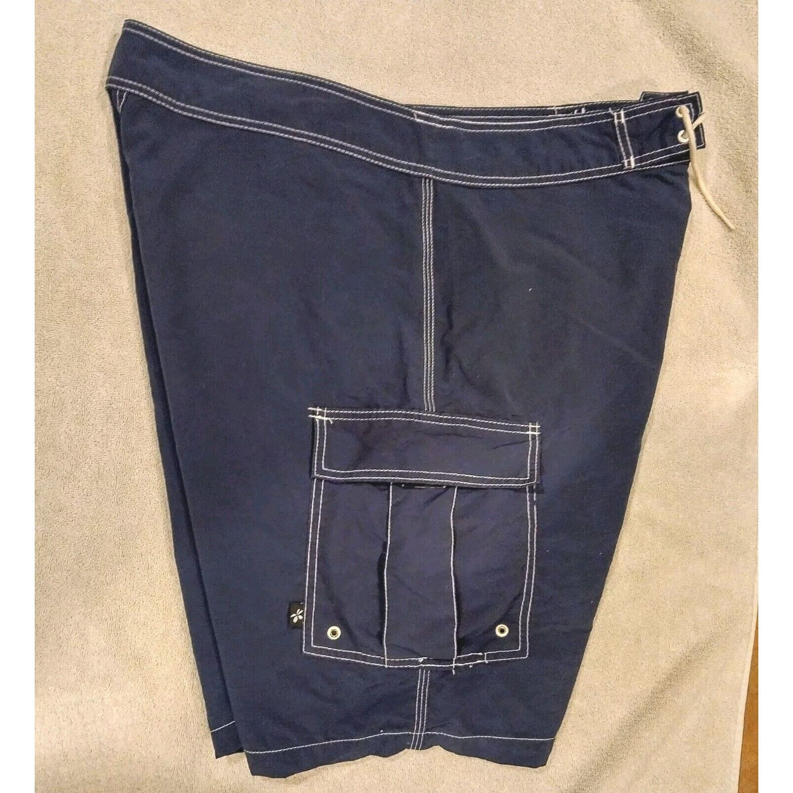 Other Brewer Blue Swim Trunk Shorts w/ Side Pockets size 36 used Size US 36 / EU 52 - 3 Thumbnail