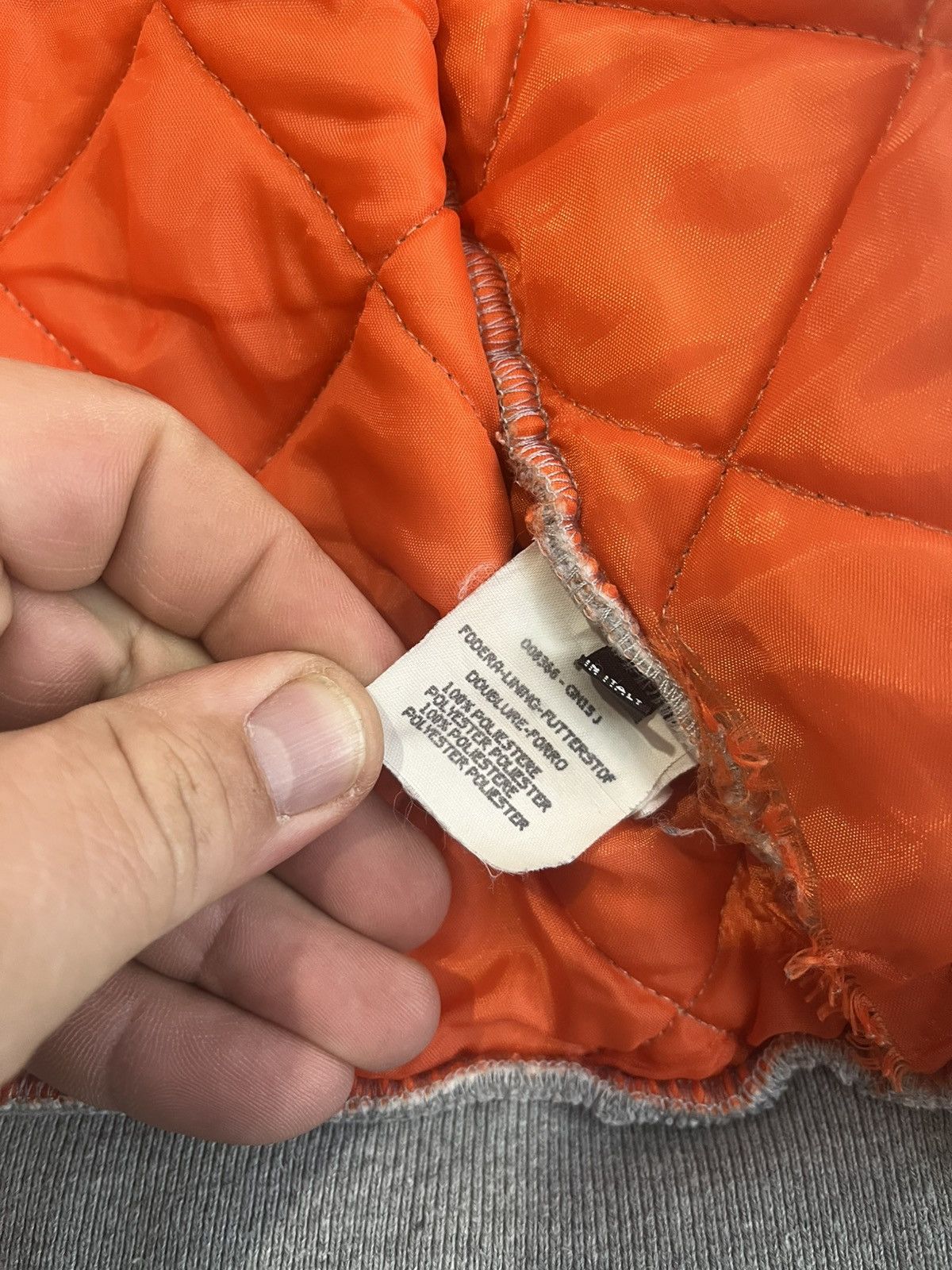 Iceberg ICEBERG Quilted Zip Jacket “Ice B/Iceberg”Grey Made in Italy Size US M / EU 48-50 / 2 - 11 Thumbnail