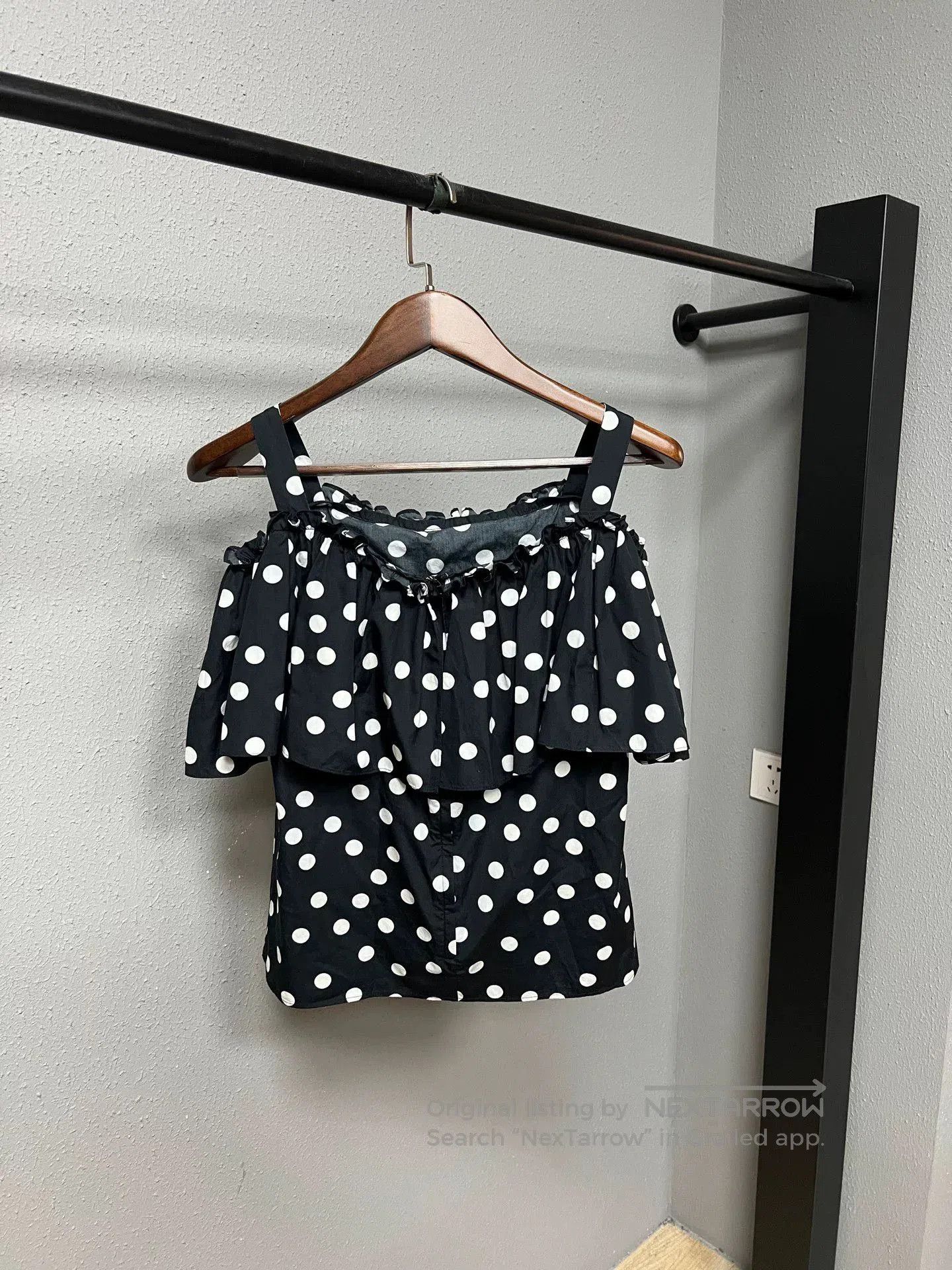 Dolce & Gabbana black polka dot camisole top. Size M / US 6-8 / IT 42-44 - 2 Thumbnail
