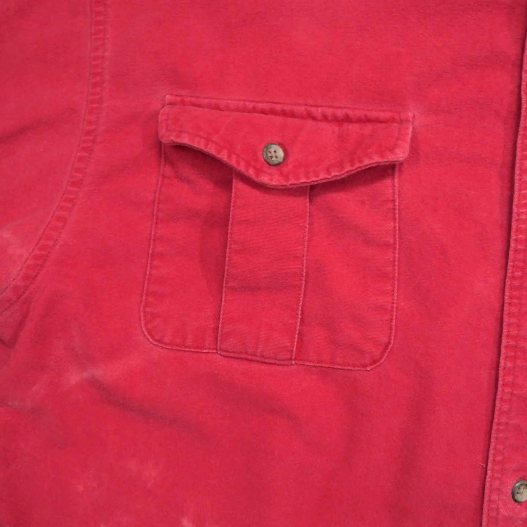 Eddie Bauer VINTAGE Eddie Bauer Shirt Mens XLT XL Tall Red Chamois Heavyweight Outdoors 80s Size US XL / EU 56 / 4 - 3 Thumbnail