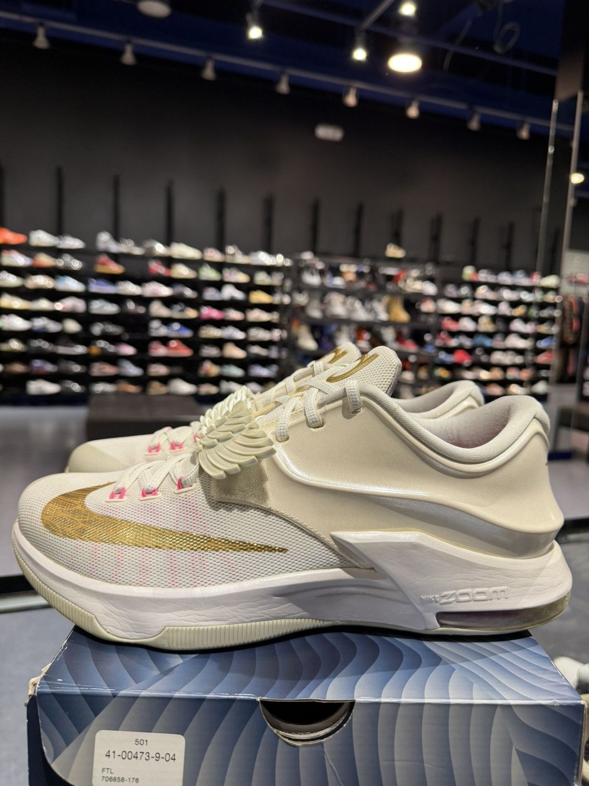 Nike Size 12 - Nike KD 7 Aunt Pearl White Size US 12 / EU 45 - 1 Thumbnail