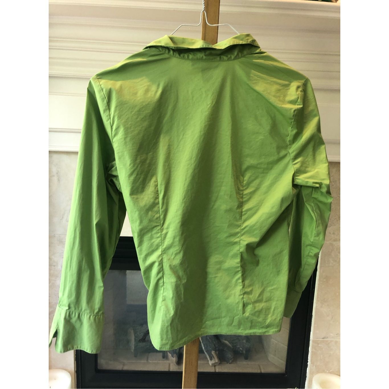 Other Dress Barn Women’s Light Green Wrap Style Collared Blouse Si Size L / US 10 / IT 46 - 2 Thumbnail