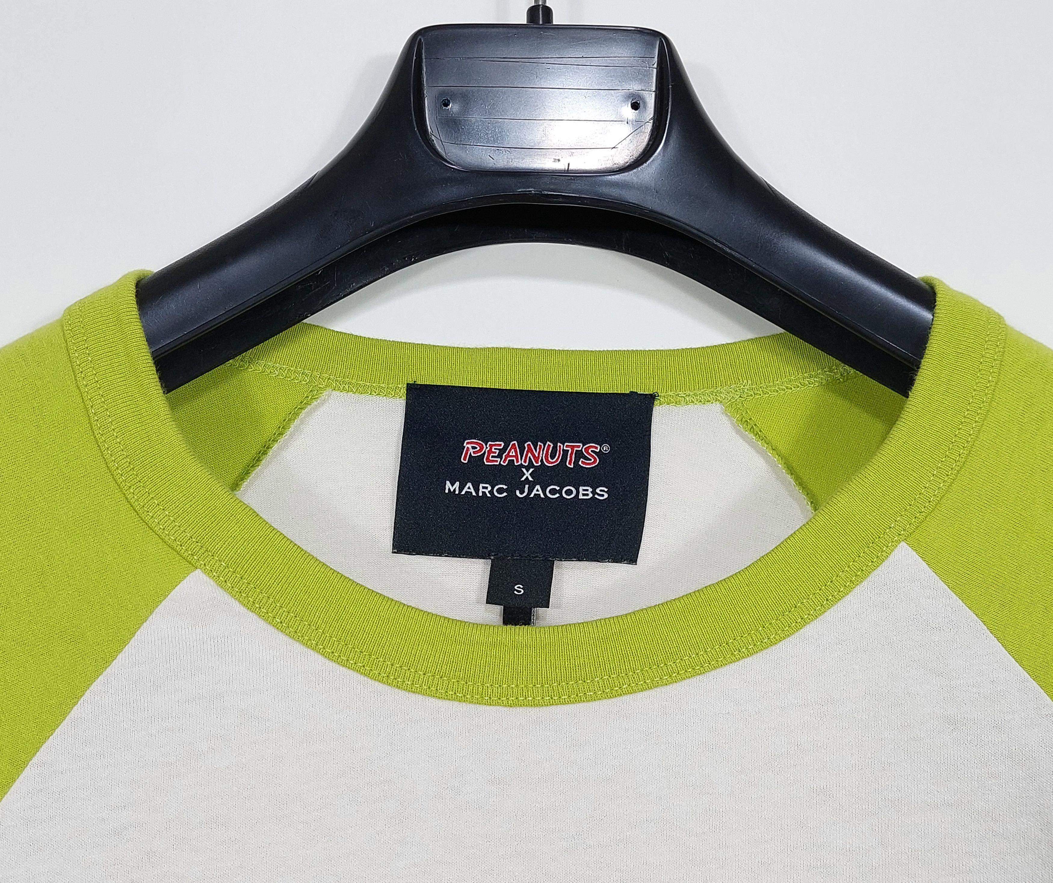 Marc Jacobs x PEANUTS raglan print cotton LS tshirt - white / green S Size US S / EU 44-46 / 1 - 2 Thumbnail