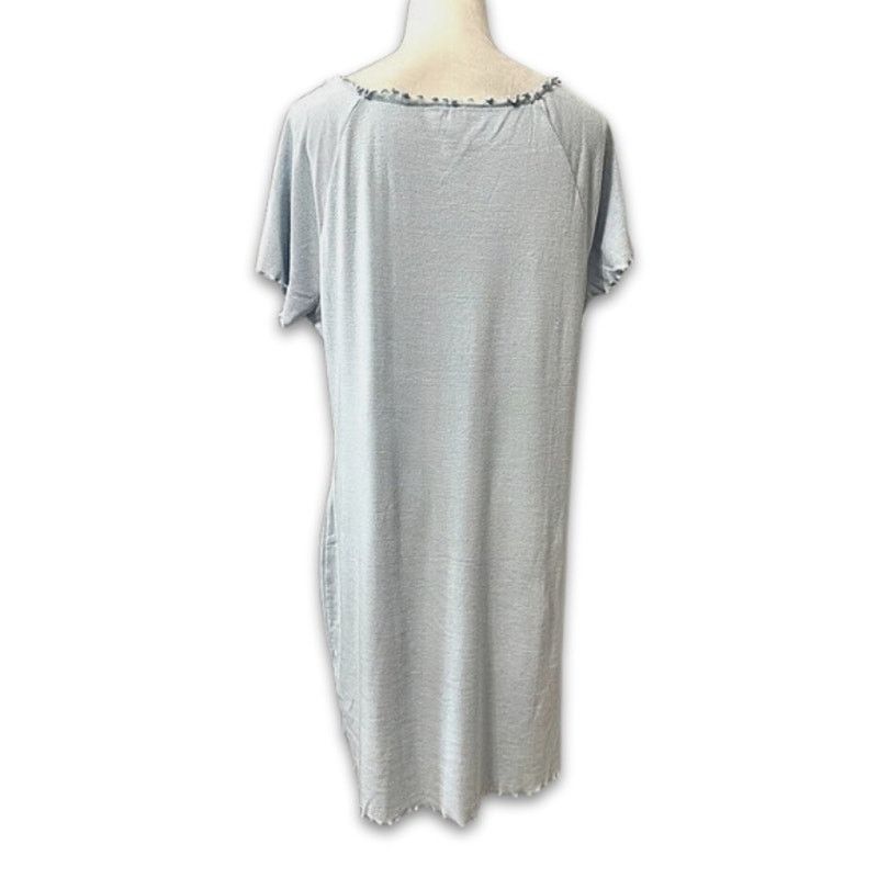 Other Abound Casual Bodycon Dress Ribbed Lettuce Edge Blue 2X NWOT Size XXL / US 16-18 / IT 52-54 - 5 Thumbnail