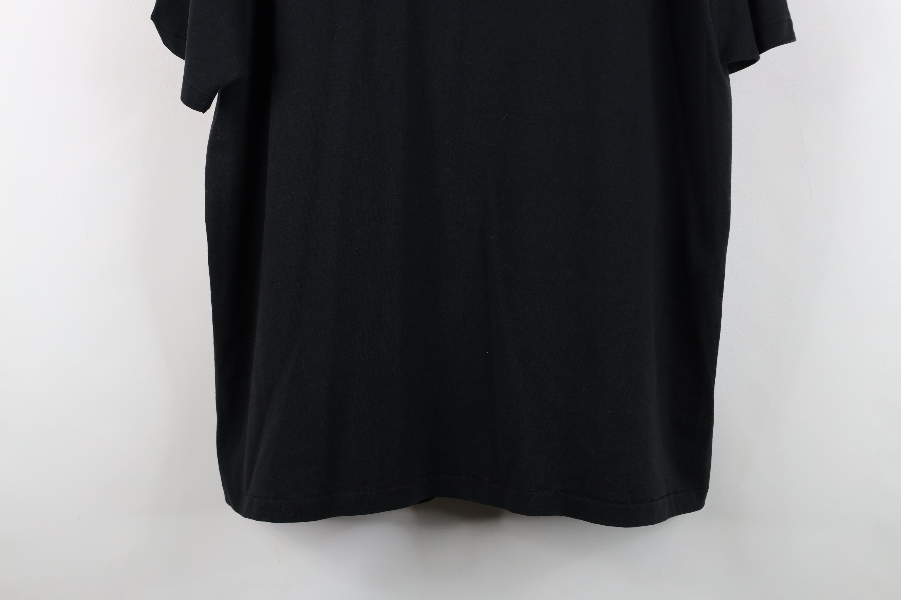 Hanes Vintage 80s 90s Hanes Blank Short Sleeve T-Shirt Black USA Size US XL / EU 56 / 4 - 3 Thumbnail