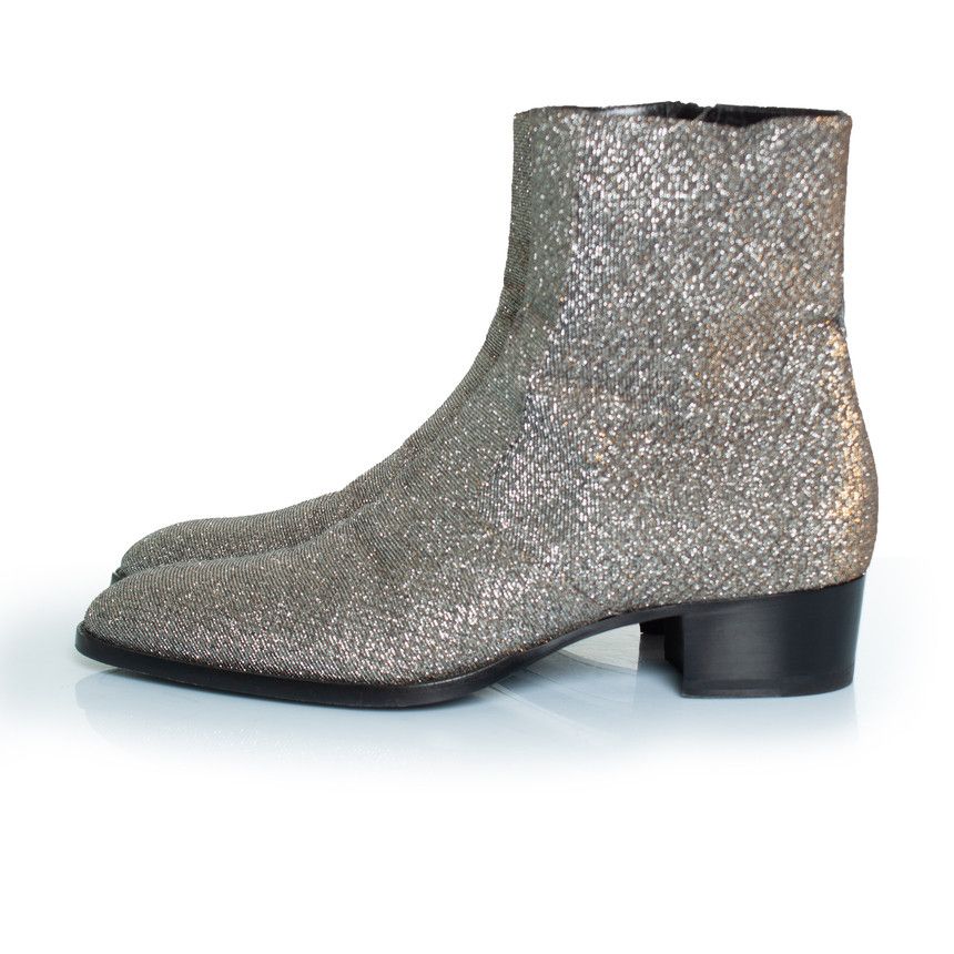 Saint Laurent Paris Saint Laurent, Glitter Wyatt boots viper night fw16 Size US 11 / EU 44 - 2 Thumbnail
