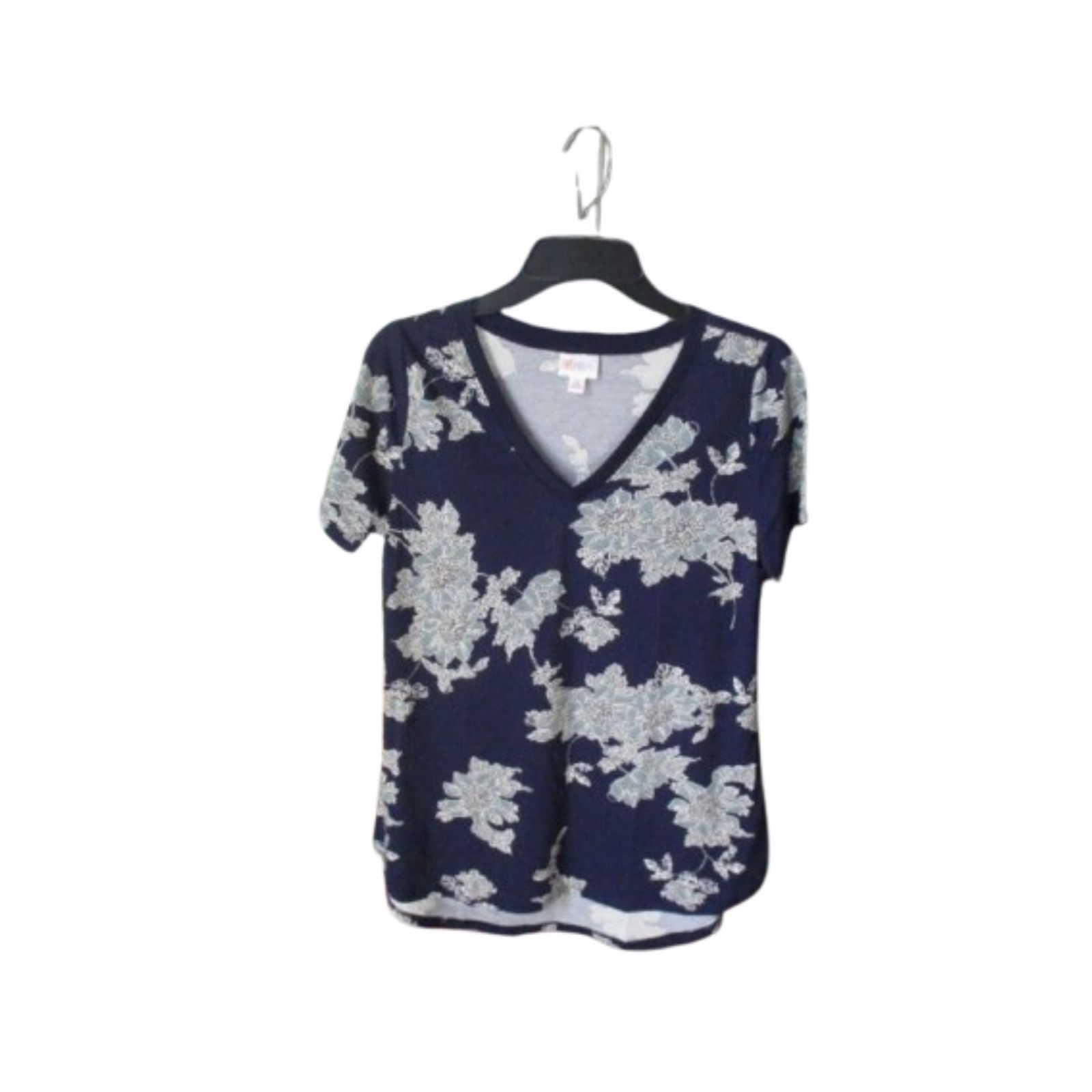 Other NWT LuLaRoe Christy V-neck Navy Floral Top Blouse SMALL Size S / US 4 / IT 40 - 2 Thumbnail