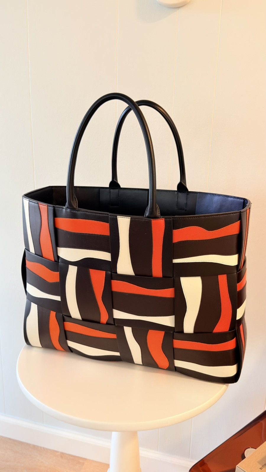 Bottega Veneta BOTTEGA VENETA Large Men's Arco Tote — Red/Brown Zebra Print Size ONE SIZE - 2 Thumbnail