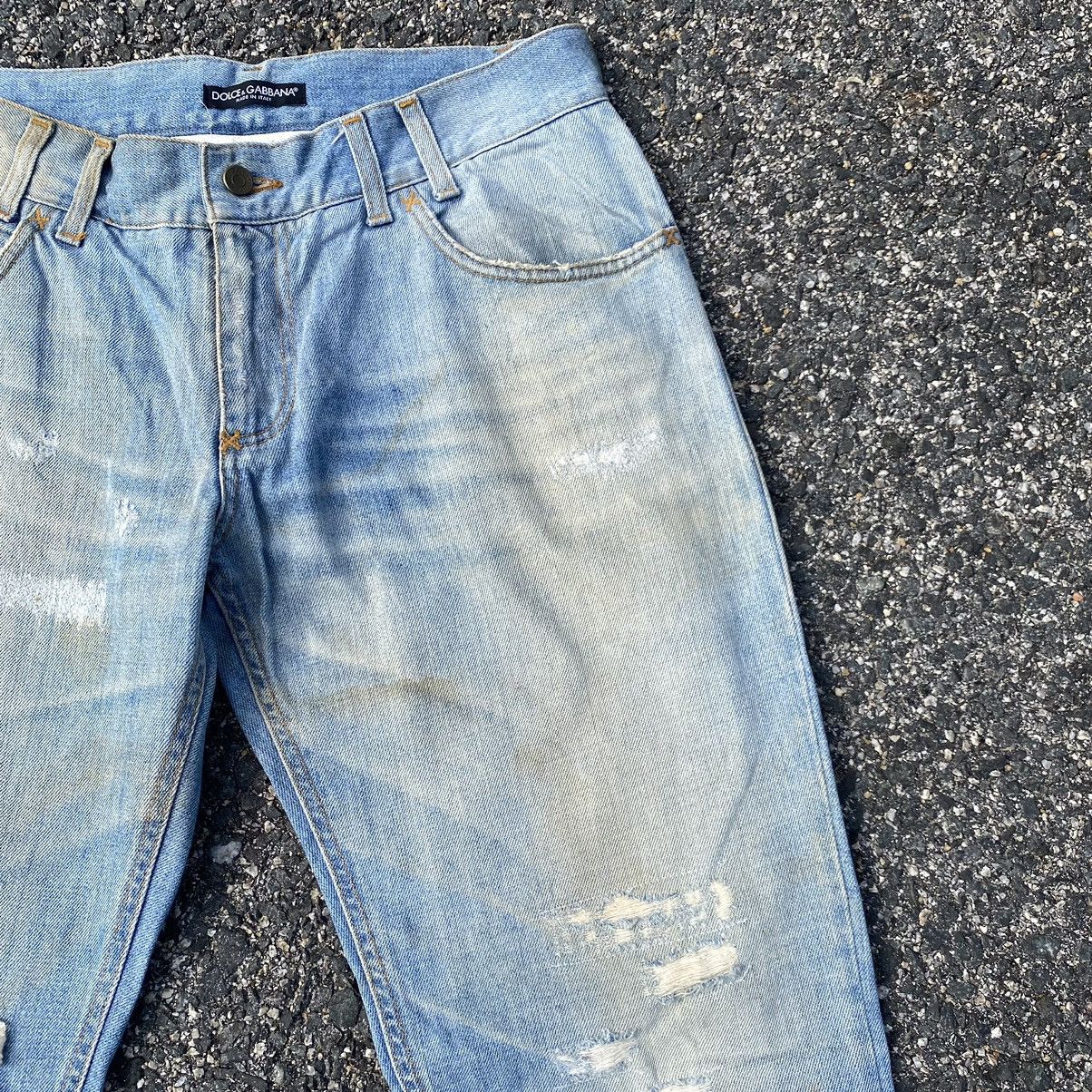 Dolce & Gabbana Vintage Dolce & Gabbana Distressed Denim Jeans Size US 33 - 5 Thumbnail