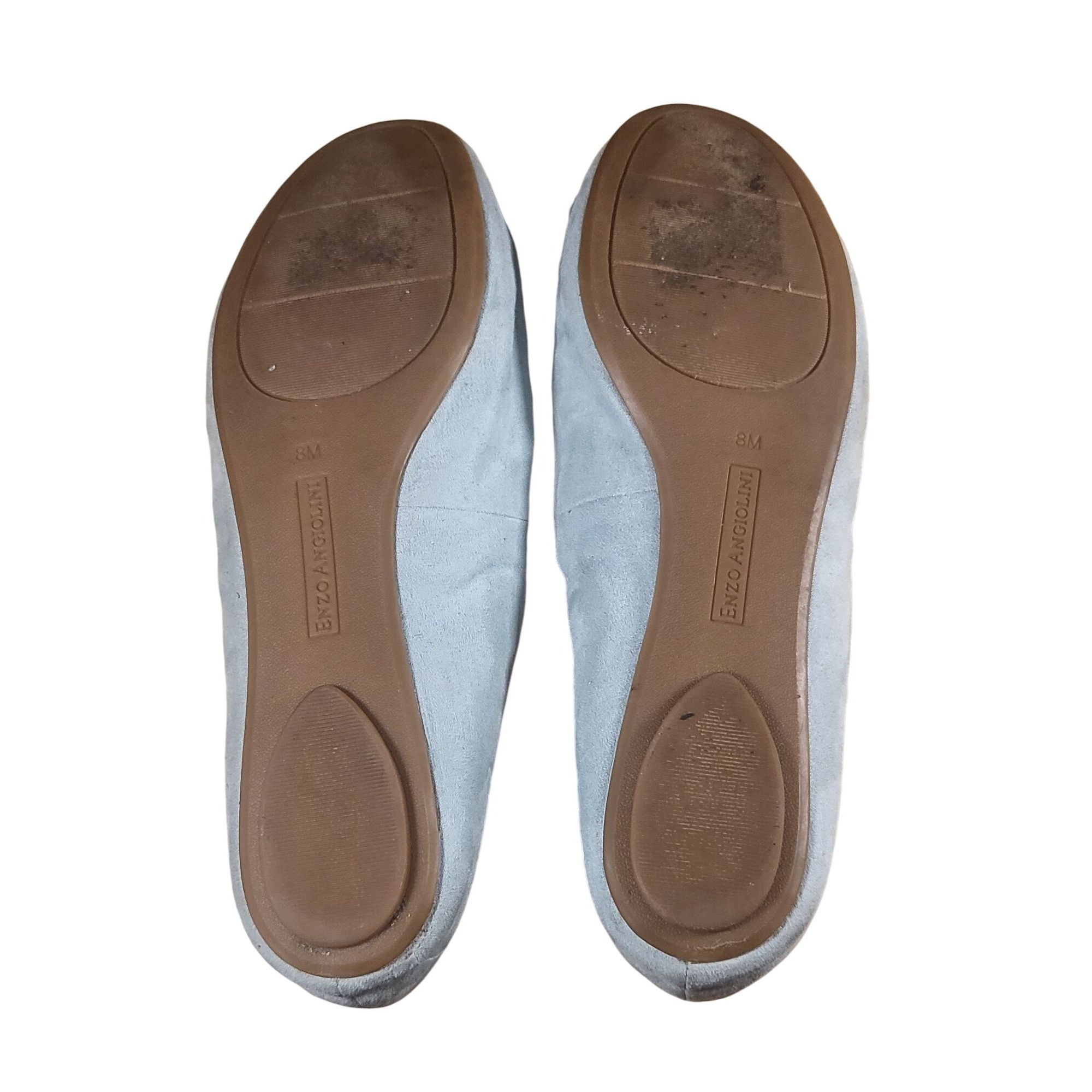 Enzo Bonafe Enzo Angiolini Flats Women Sz 8 M Aqua Bow Boho Suede Everyd Size US 8 / IT 38 - 8 Thumbnail