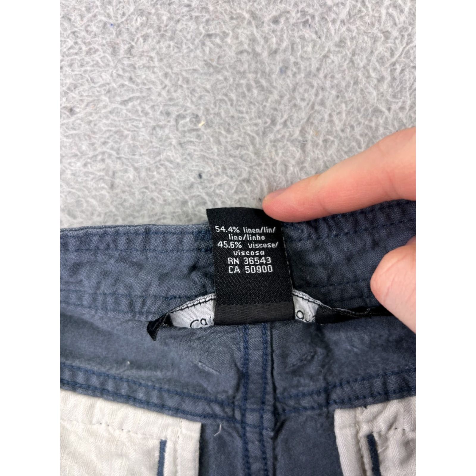 Calvin Klein Calvin Klein Shorts Women 6 Blue Linen Blend Woven Bush Pockets 29x5 - Regular, Blue, Linen Blend, 6, Women, Calvin Klein, Shorts Size 28" / US 6 / IT 42 - 4 Thumbnail