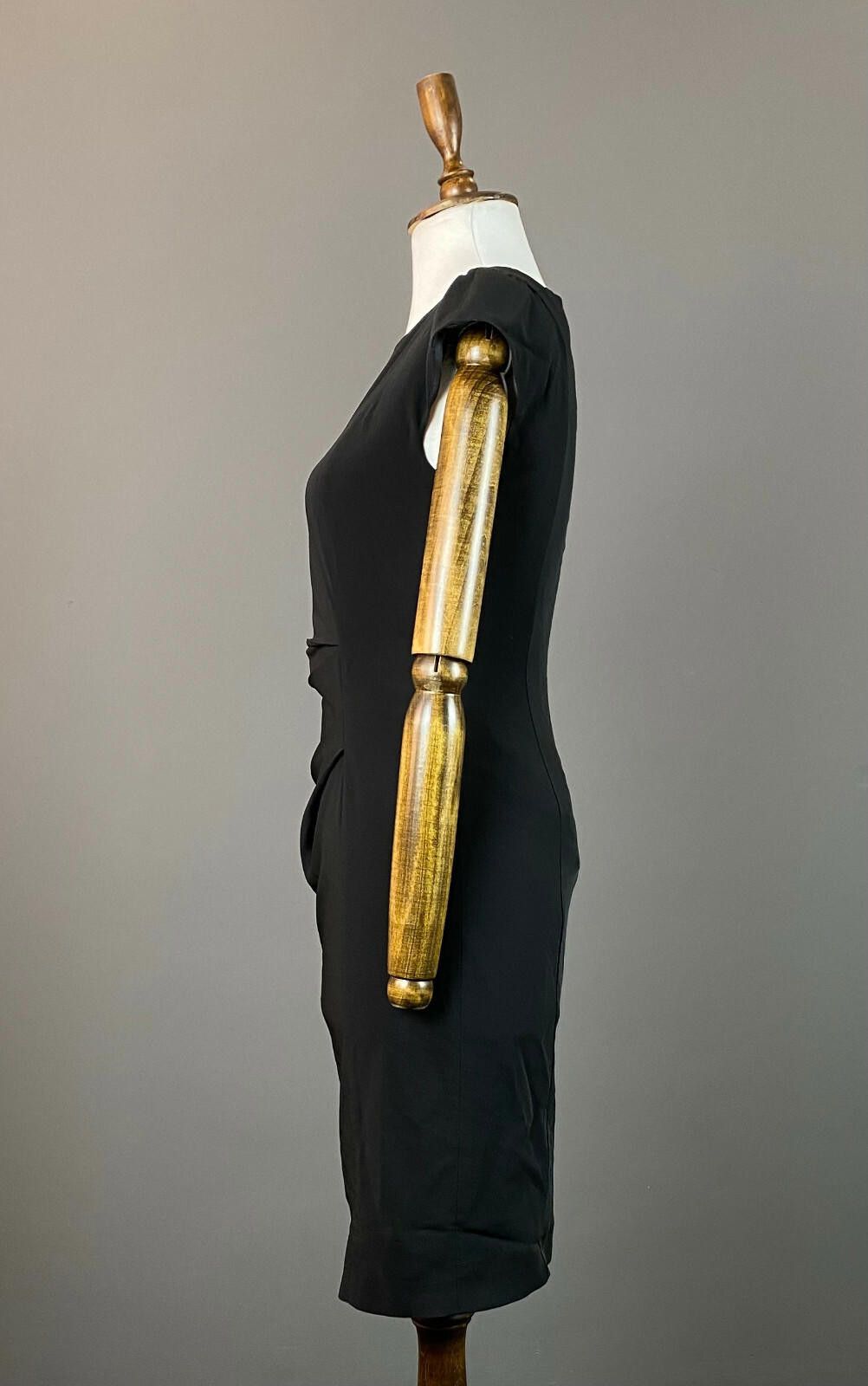 Designer Weekend Max Mara Black A-Line Knee Lenght Dress Size 6 Size M / US 6-8 / IT 42-44 - 3 Thumbnail