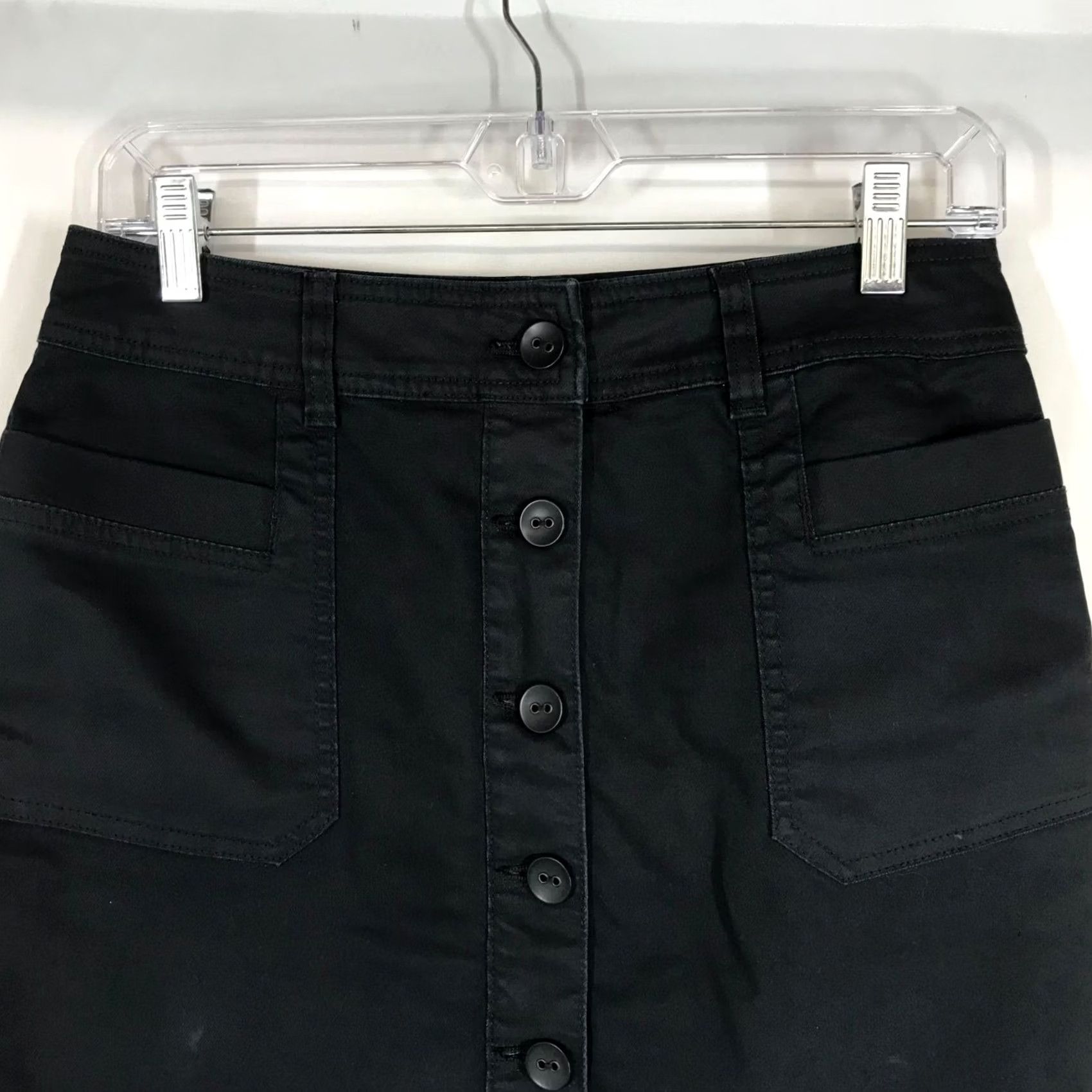 Prana PRANA WOMEN'S Skirt NAVY 4 Button Pockets Short Short Navy 90s? Size 27" / US 4 / IT 40 - 2 Thumbnail