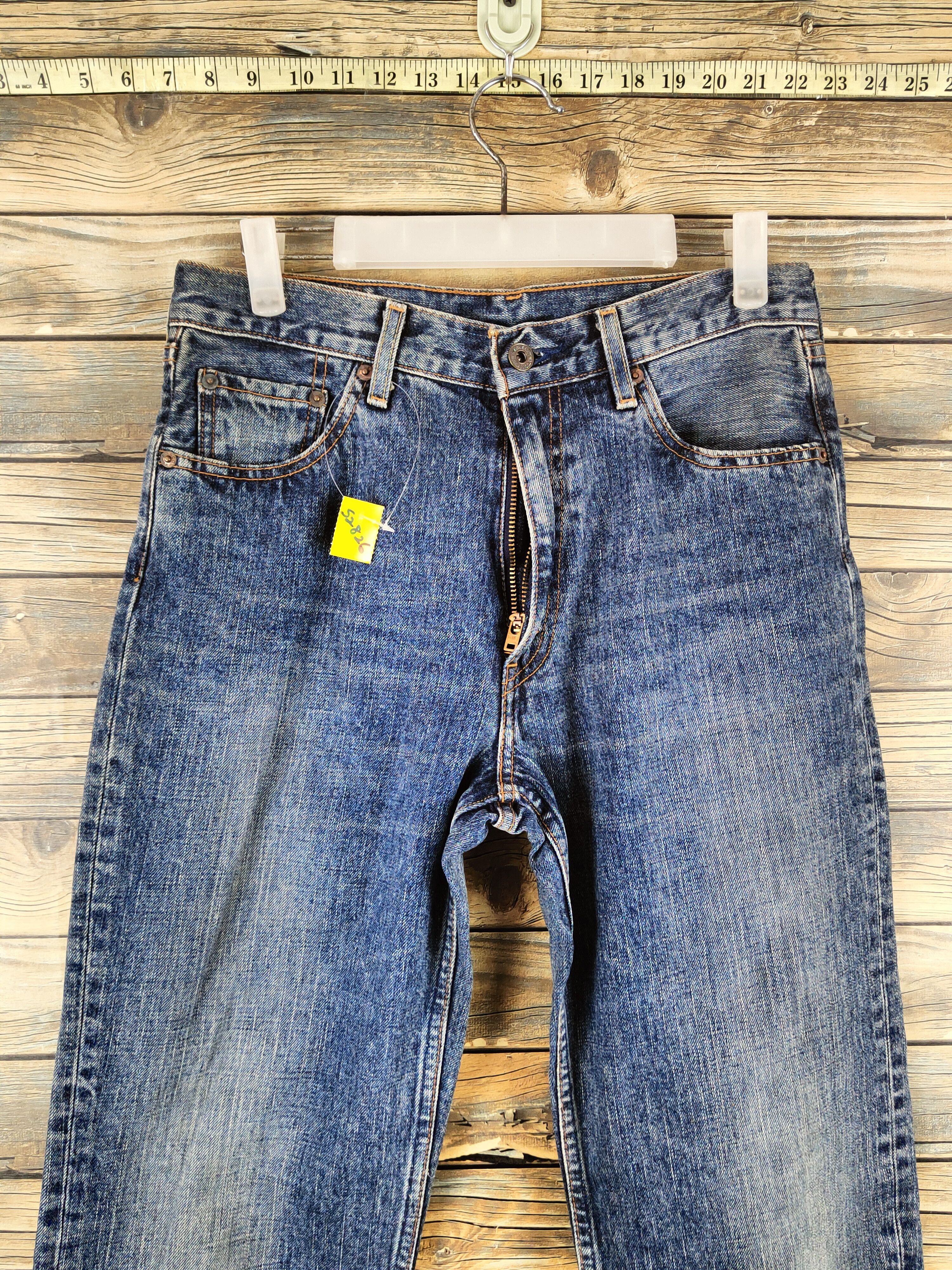 Levi's 502 Levi's Dark Blue Distressed Ripped Jeans #S2826 Size US 30 / EU 46 - 2 Thumbnail