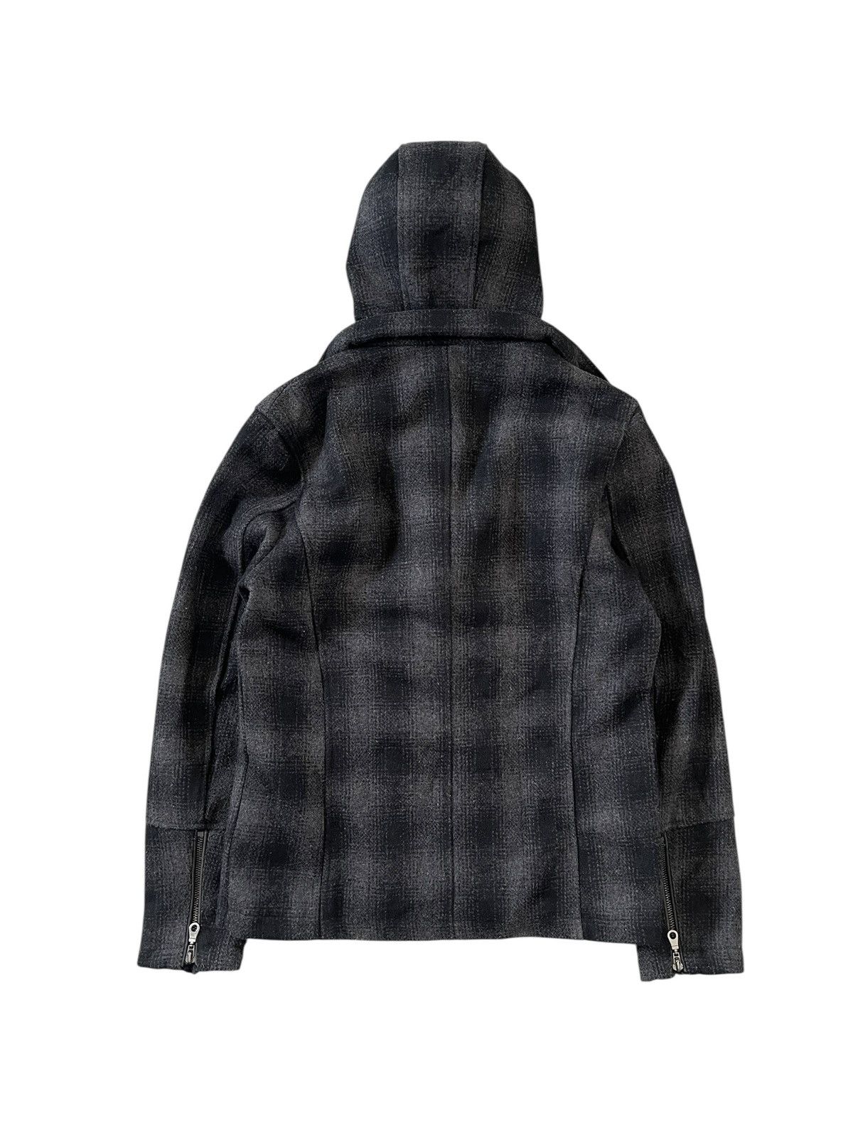 In The Attic 2000s In The Attic Tartan Double Collar Fur Jacket Size US M / EU 48-50 / 2 - 2 Thumbnail
