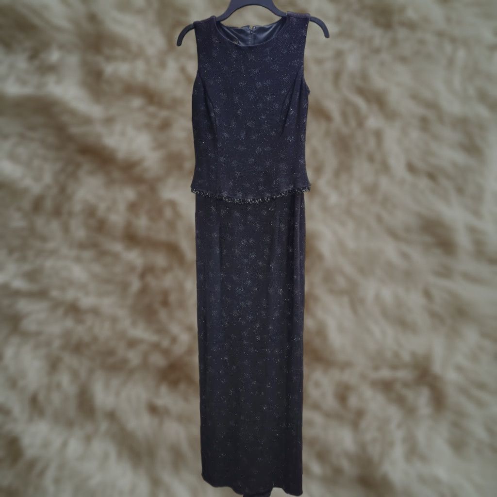 Vintage VINTAGE Scott McClintock Millenium 2000 Black Maxi Dress Evening Sz 6 Size M / US 6-8 / IT 42-44 - 1 Thumbnail
