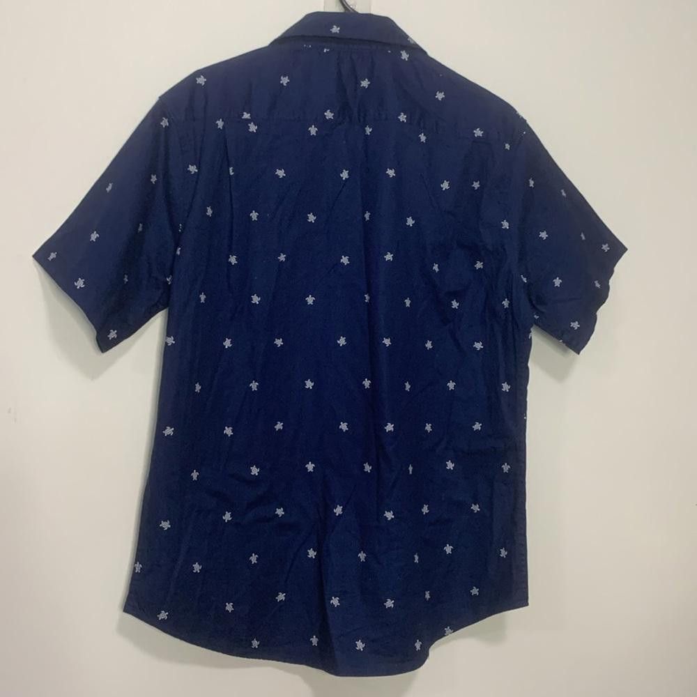 Designer Stylish Navy Blue Short Sleeve Shirt by JCHS New York Size US M / EU 48-50 / 2 - 5 Thumbnail