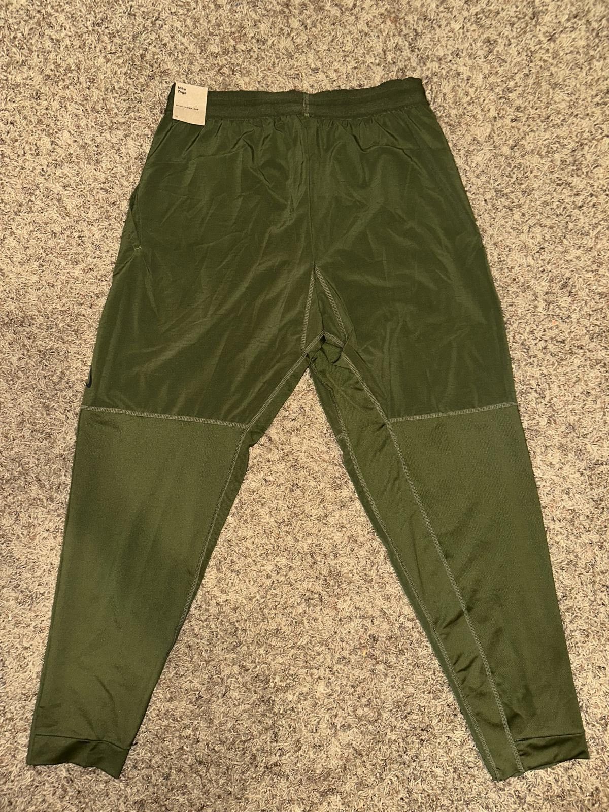 Nike Nike Mens Dri-FIT Yoga Pants Olive Move to Zero Joggers Size US 32 / EU 48 - 7 Thumbnail
