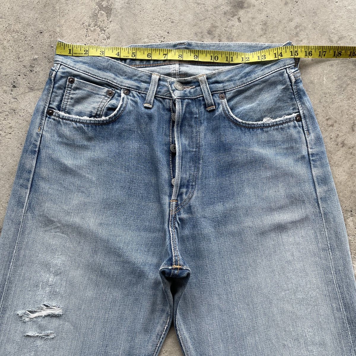 Japanese Brand Vintage Edwin 505 Distressed Denim Faded Jeans Pants W30 Size US 30 / EU 46 - 5 Thumbnail