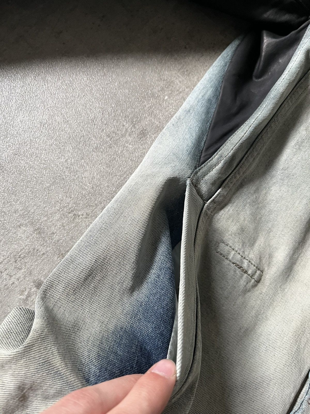 Rick Owens × Rick Owens Drkshdw Rick Owens hybrid denim calf stooge trucker jacket grail Size US L / EU 52-54 / 3 - 16 Thumbnail