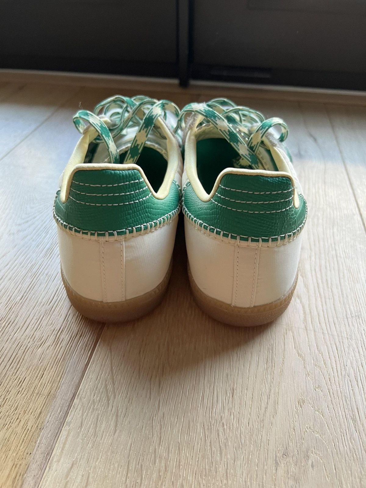 Adidas × Wales Bonner Adidas x Wales Bonner Samba ‘Cream White Bold Green’ Size US 12.5 / EU 45-46 - 12 Thumbnail