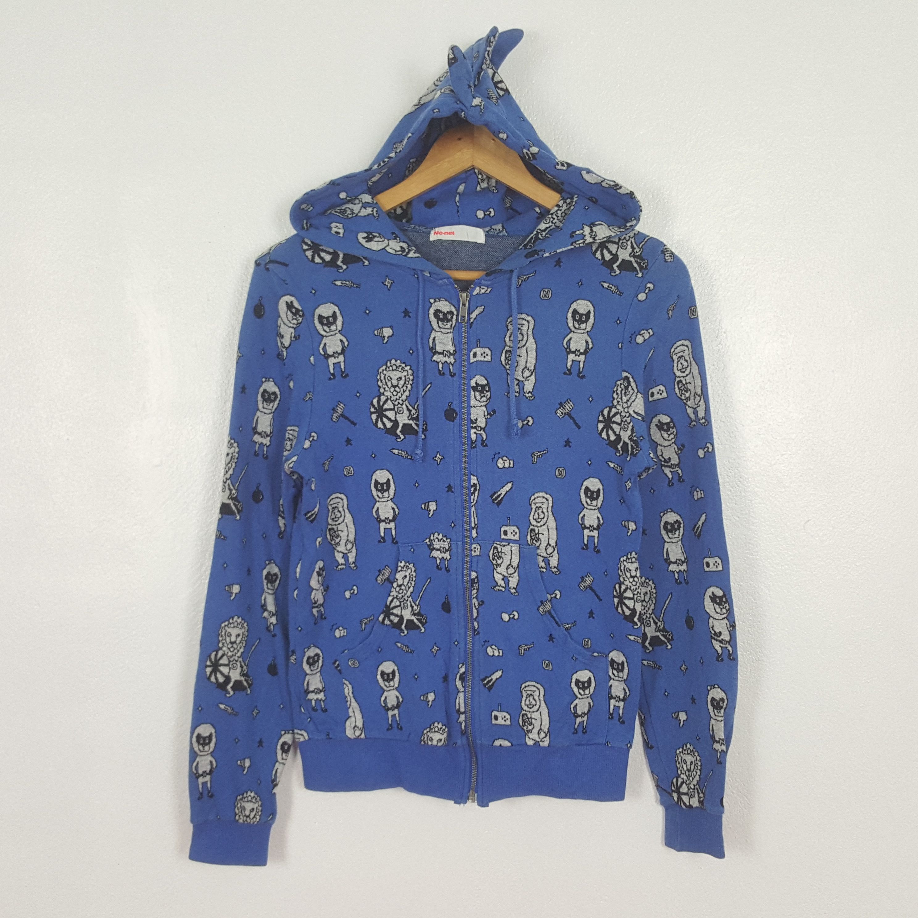 Ne-Net Vintage Ne-Net by Issey Miyake Full Print Hoodies C304N17 Size US XS / EU 42 / 0 - 1 Thumbnail