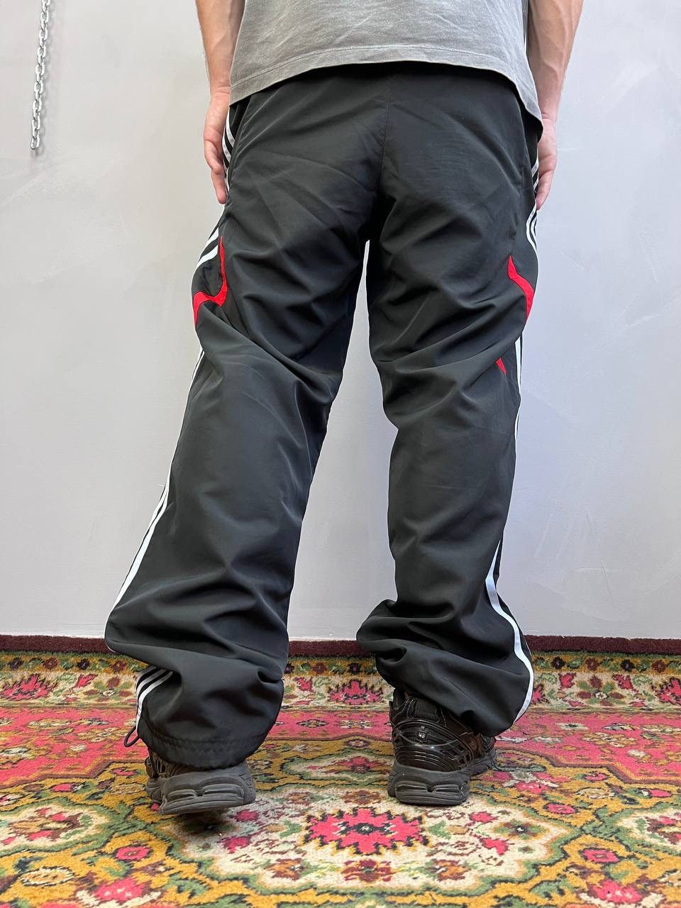 Adidas × Vintage Adidas Vintage Drill Y2K Adidas Drill Track Pants Nylon 90s Size US 32 / EU 48 - 3 Thumbnail