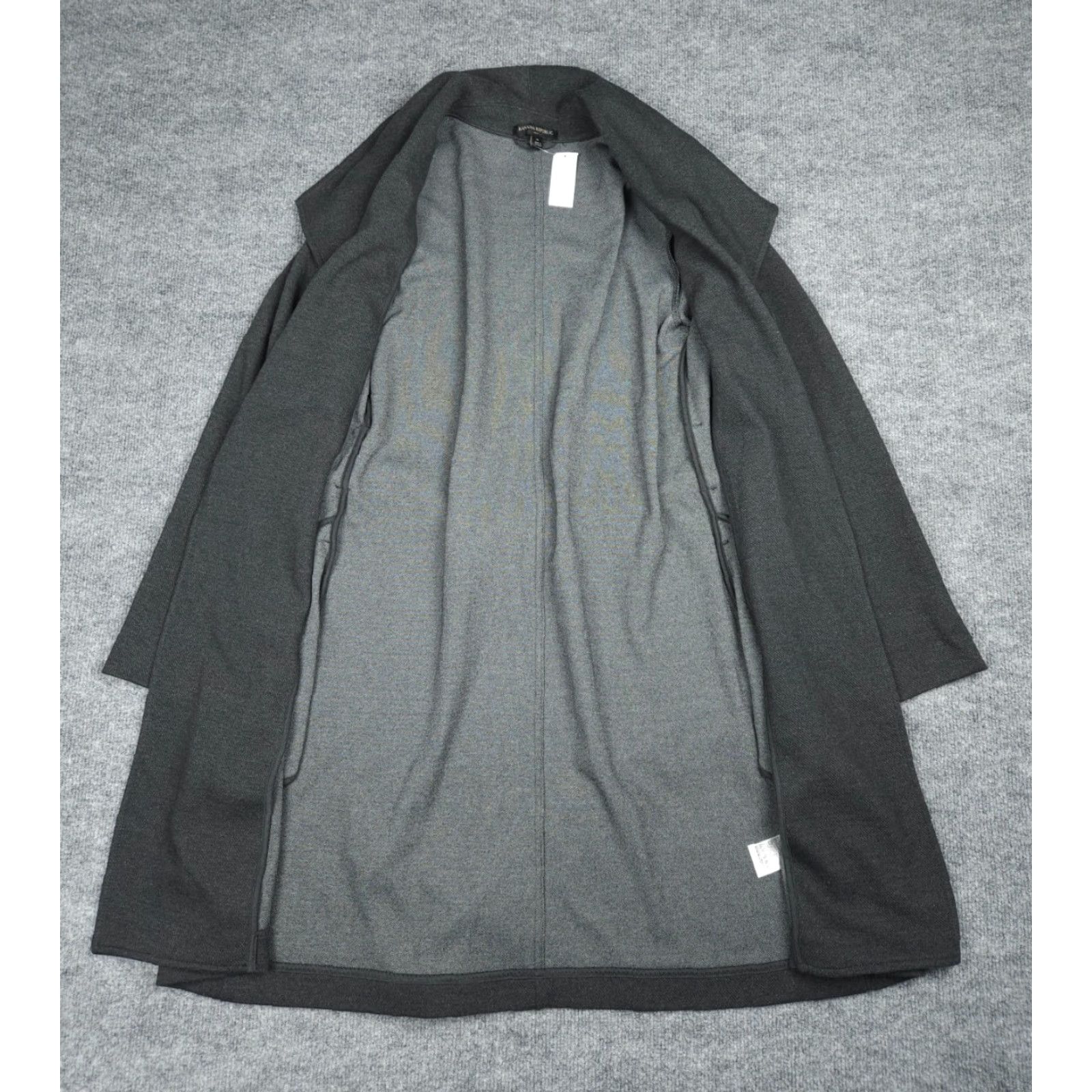 Banana Republic Banana Republic Long Wrap Jacket Women's M Gray Belted Cotton Blend NWT Coat, Trench, Classic, Belted, Long Sleeve, Regular, Fall Winter Spring, Women Size M / US 6-8 / IT 42-44 - 5 Thumbnail
