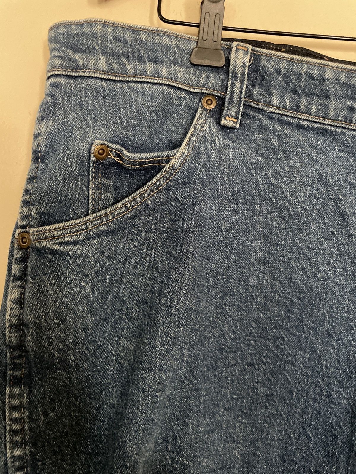 Designer × Vintage × Wrangler Wrangler Denim Blue Jean Shorts Jorts Waist 42X8” vintage 🔥 Size US 42 / EU 58 - 3 Thumbnail