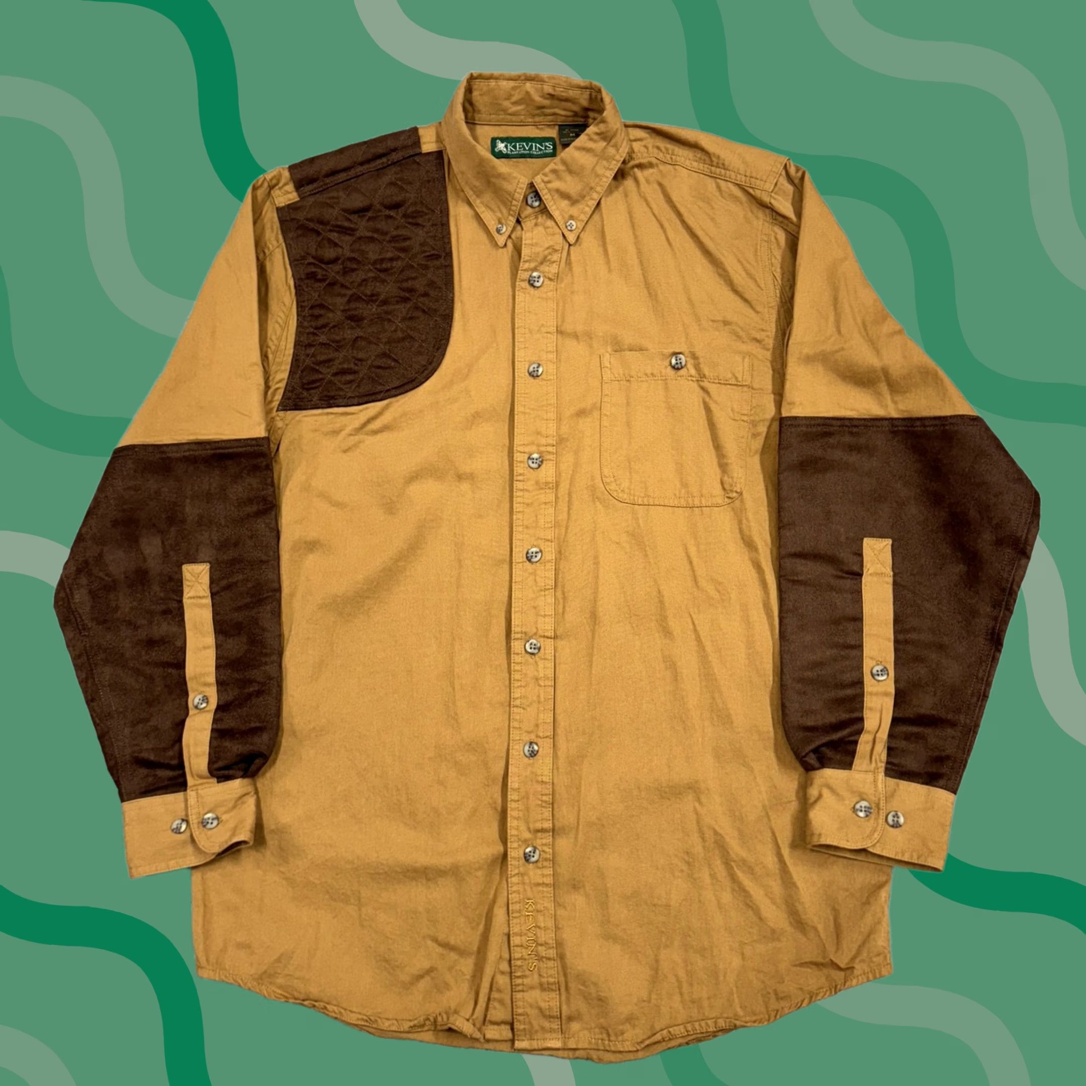 Vintage Kevins Plantation Collection Shirt Mens Medium Brown Hunting Size US M / EU 48-50 / 2 - 1 Thumbnail