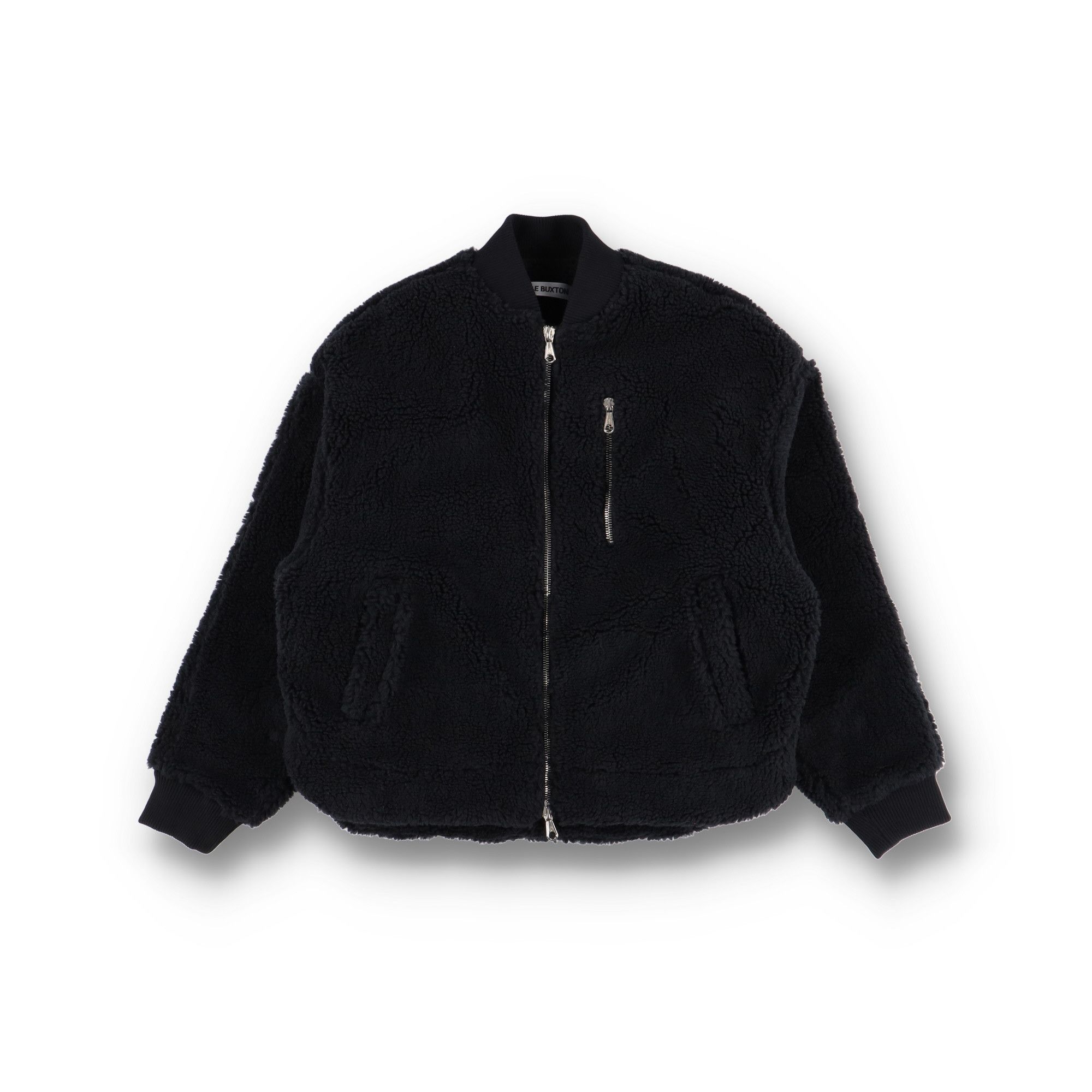 Cole Buxton Black Wool Fleece Bomber Jacket Size US L / EU 52-54 / 3 - 1 Thumbnail