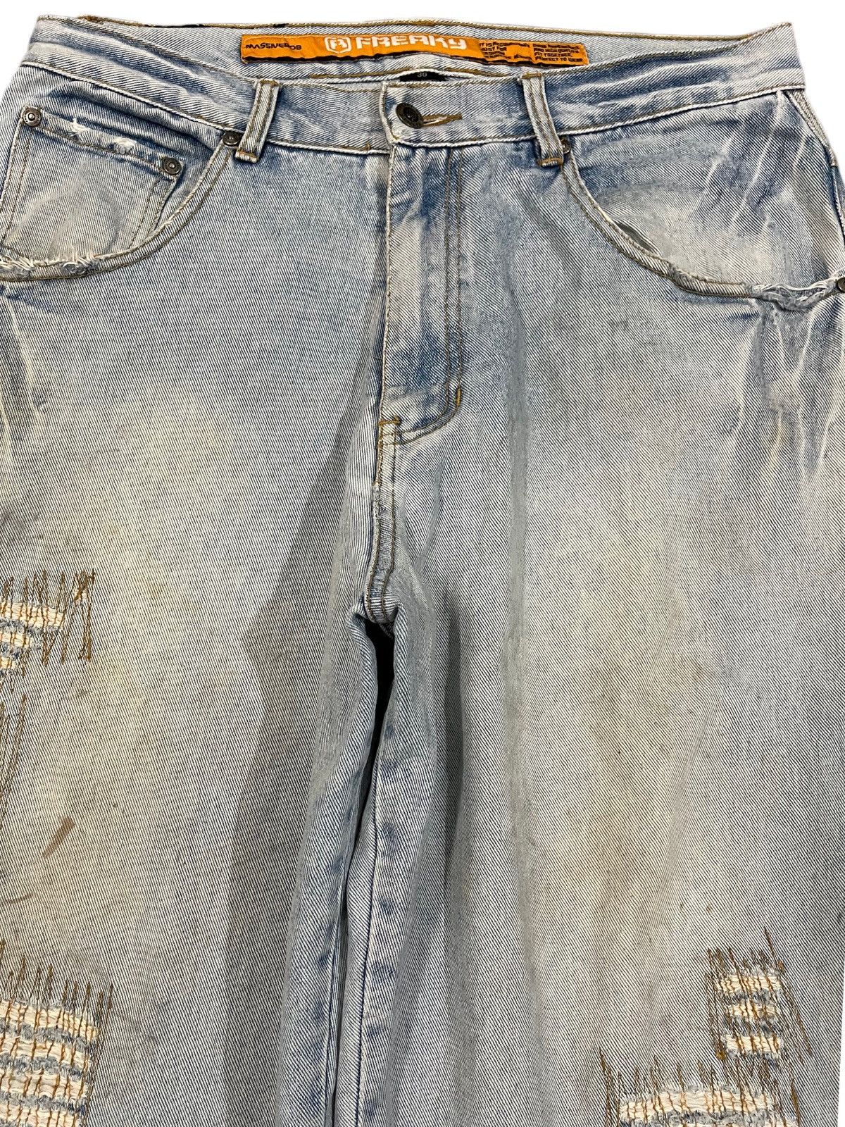 Massive Vintage MassiveBob Freaky Baggy Distressed Denim Size US 34 / EU 50 - 3 Thumbnail