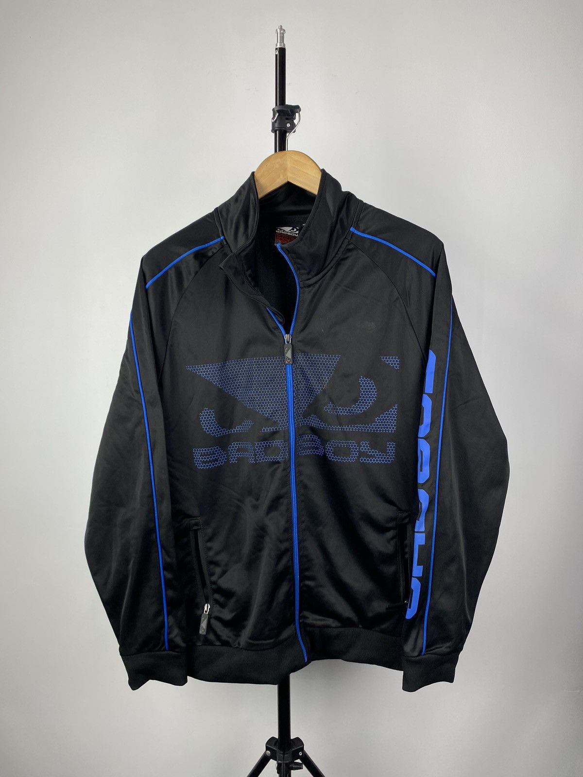 Vintage 00s🔥Bad Boy Pro Series Eyes Big Logo Zip Up Sweatshirt MMA Size US XL / EU 56 / 4 - 1 Thumbnail