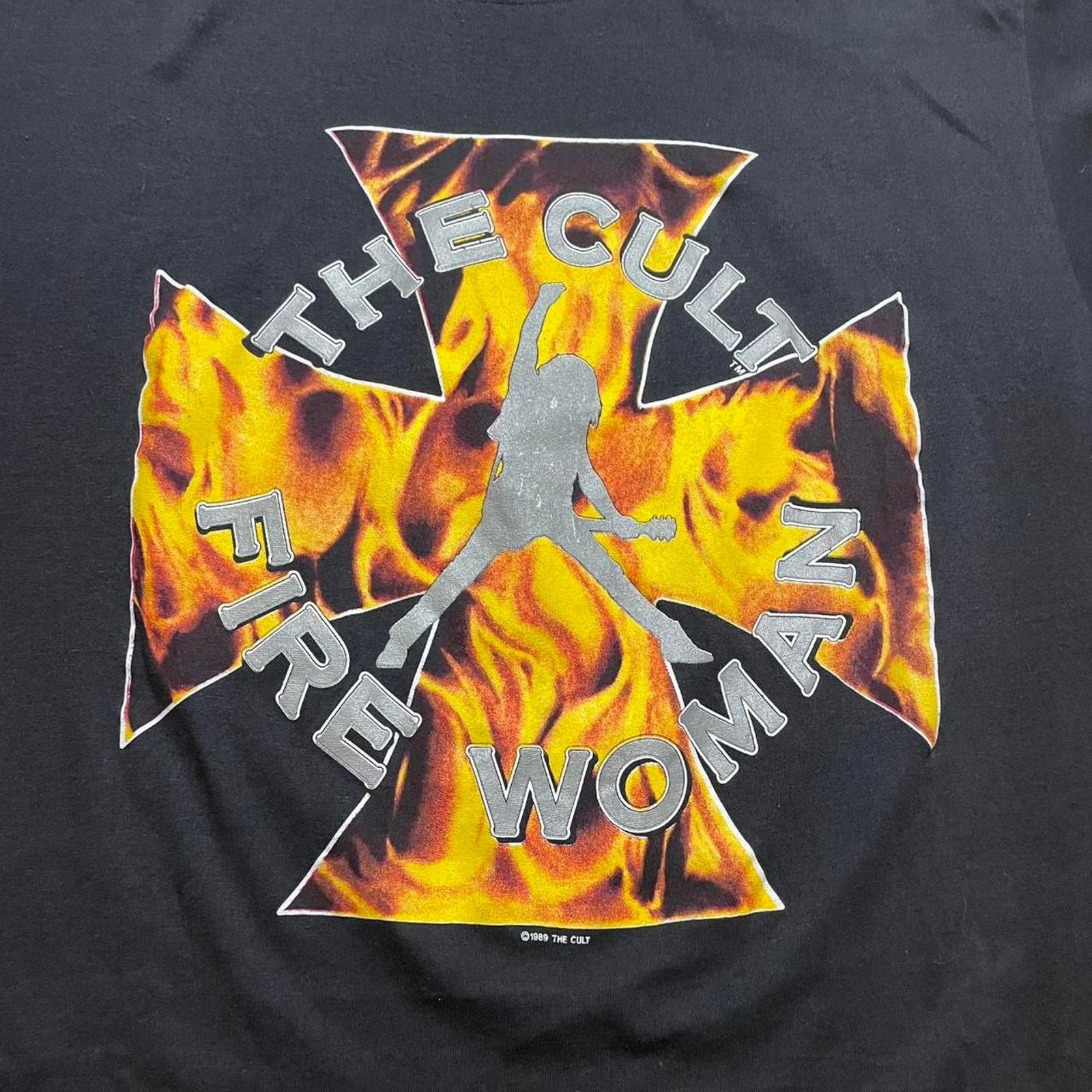 TEE JAYS × Vintage Vintage 80s The Cult Fire Woman Tour Band Shirt sz XL 80s Size US XL / EU 56 / 4 - 2 Thumbnail