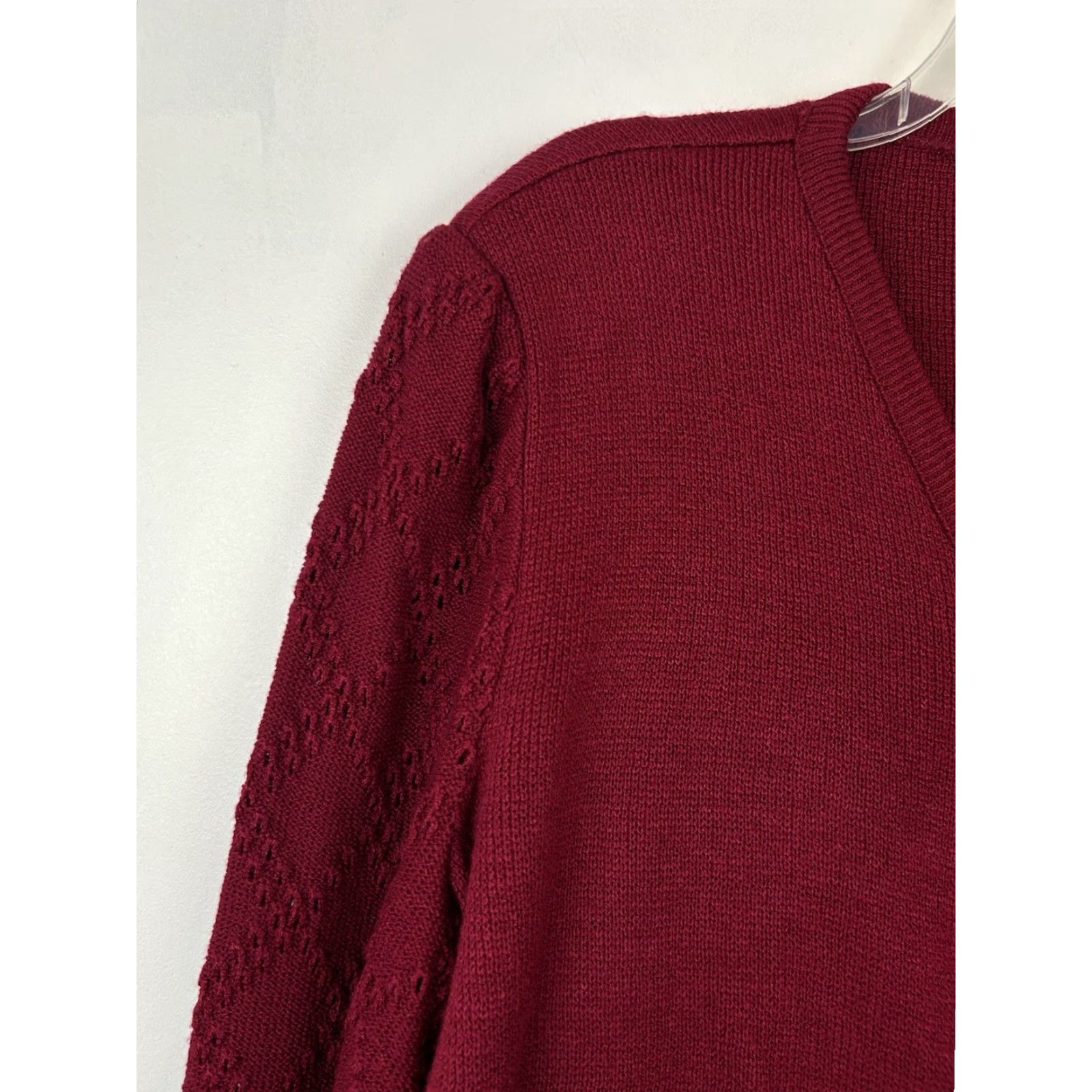 Vintage Vintage Mita Sweater Skirt Set Womens 14 Red Knit Suit 2 pc Stretchy Office Size XL / US 12-14 / IT 48-50 - 5 Thumbnail