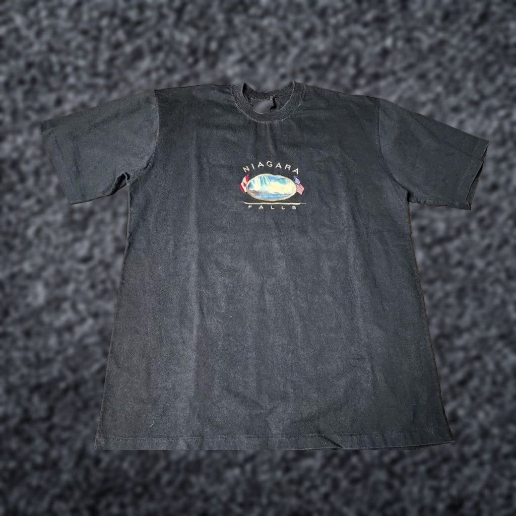 Vintage Vintage Mens XL Embroidered Niagara Falls Canada Single Stitch T Shirt Size US XL / EU 56 / 4 - 1 Thumbnail