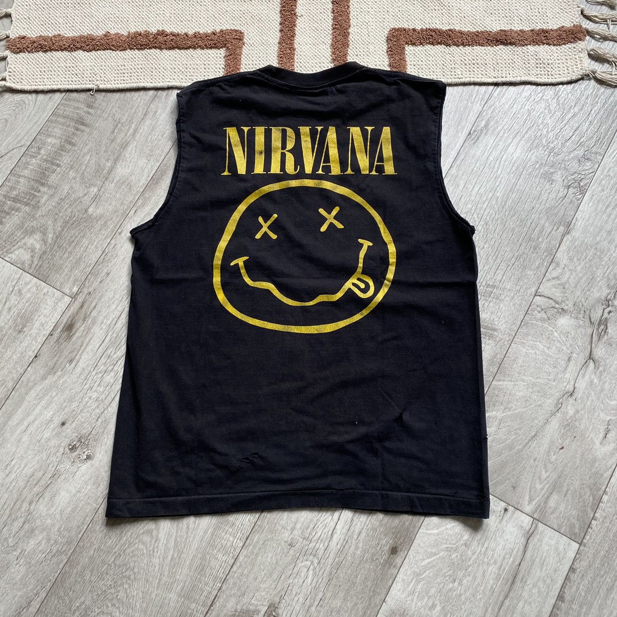 Band Tees × Vintage VINTAGE NIRVANA GRUNGE ROCK BAND DISTRESSED TANK Size US L / EU 52-54 / 3 - 2 Thumbnail