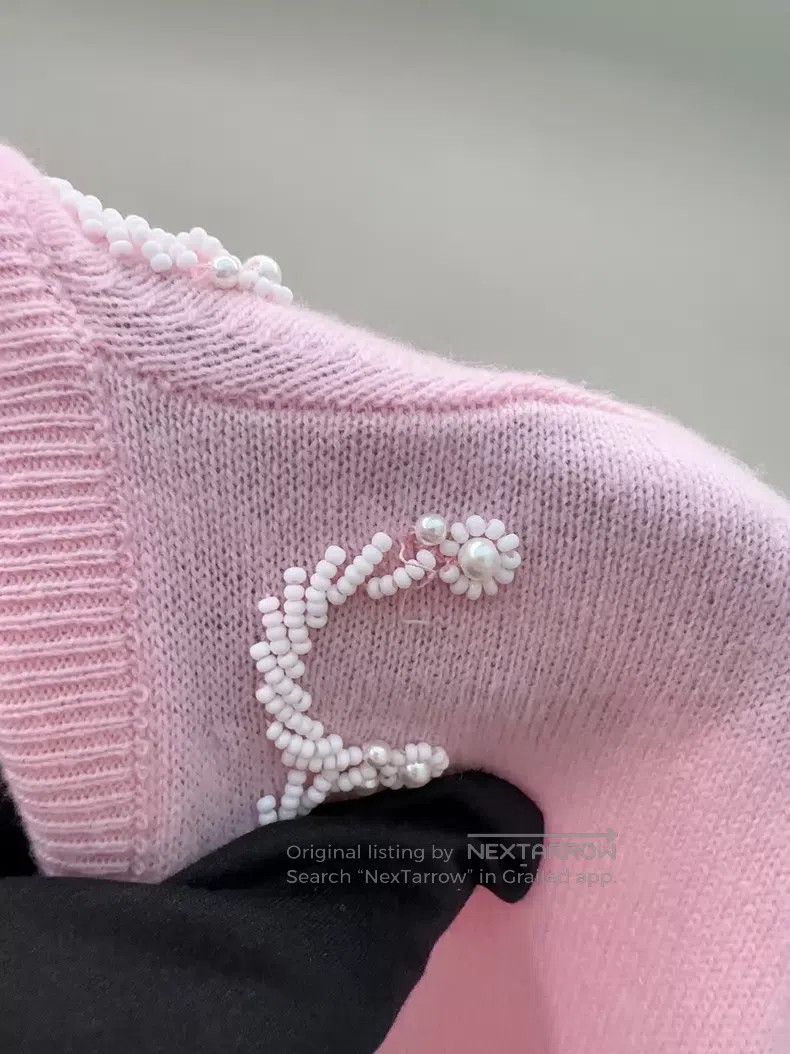 Versace Versace Pink pearl cardigan Size S / US 4 / IT 40 - 4 Thumbnail